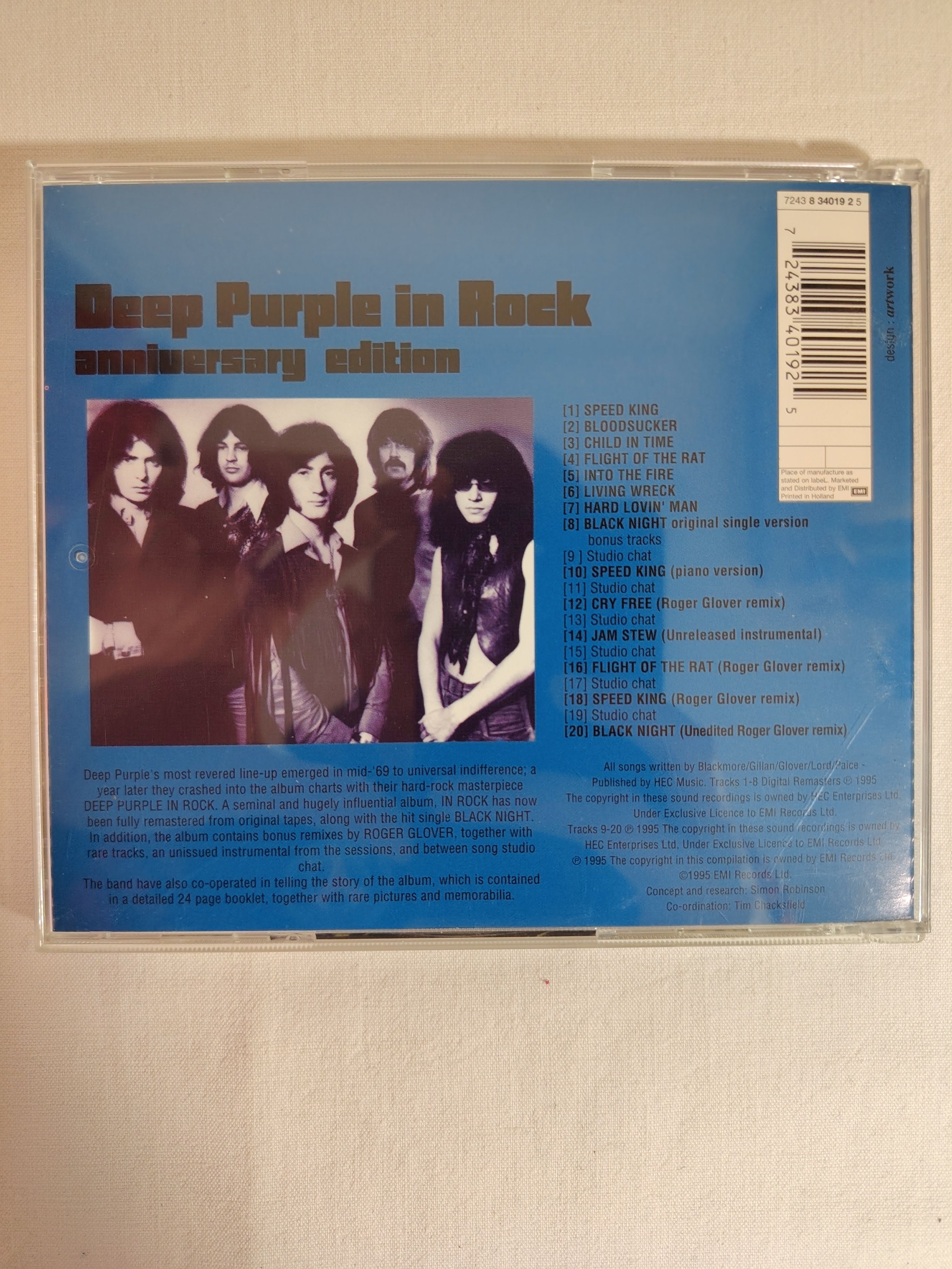 CD Deep Purple in Rock Anniversary Edition  - Vue 2 - 