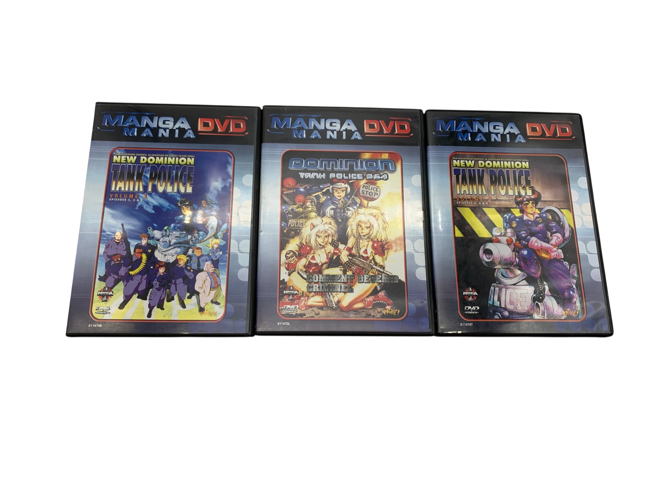 Lot de 3 DVD Tank Police Très bon état -  reconditionné disponible sur Label Emmaüs