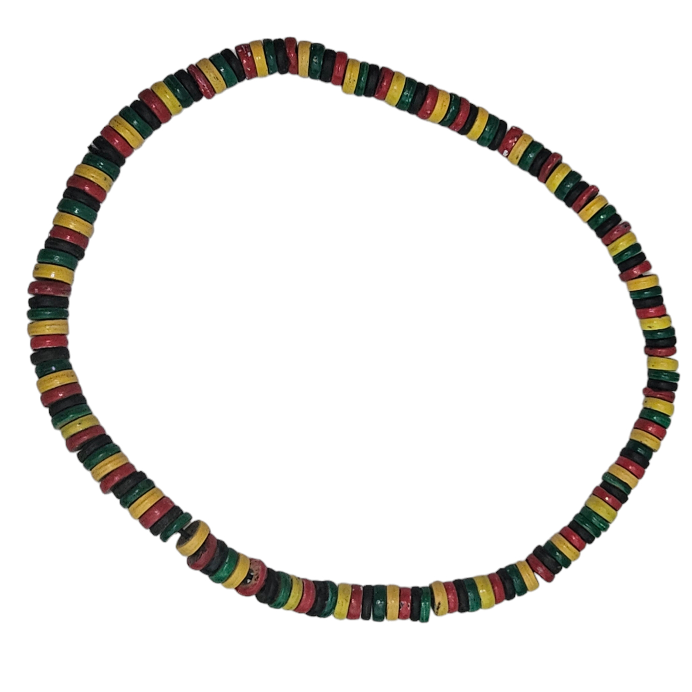 Collier Rasta de qualité (céramique enrobage peinture émaillée) Très bon état - Vue 3 - 