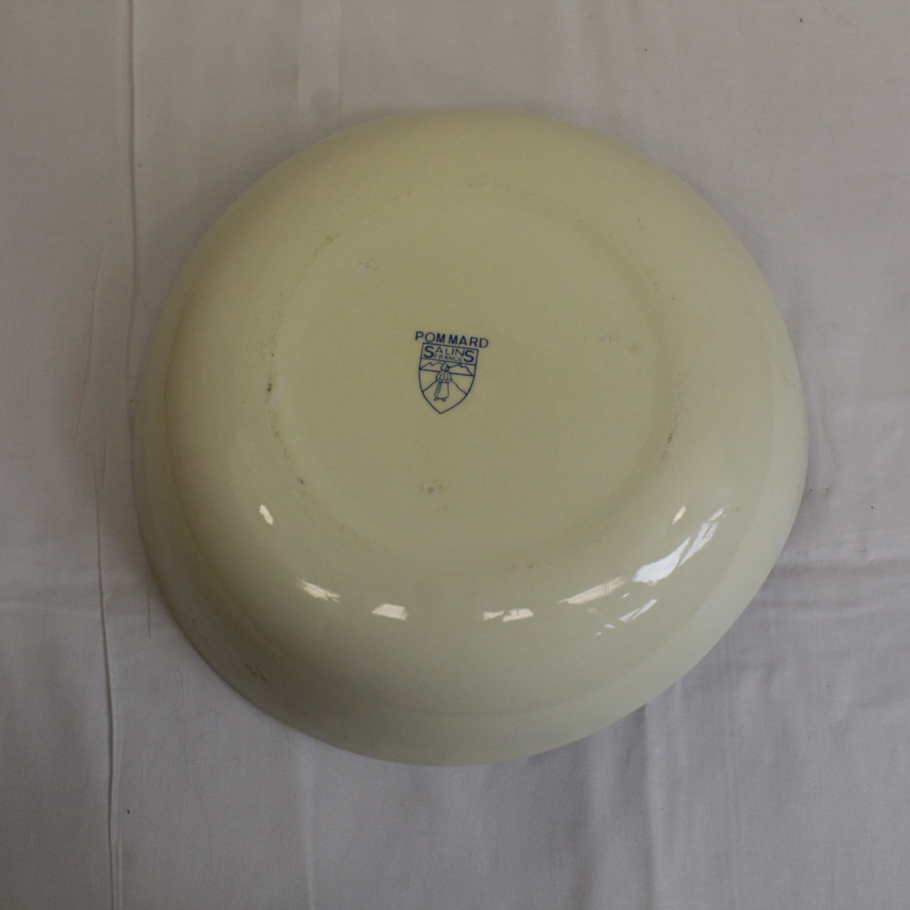 Plat à fondue faience de Salins pommard france Bon état - Vue 5 - 
