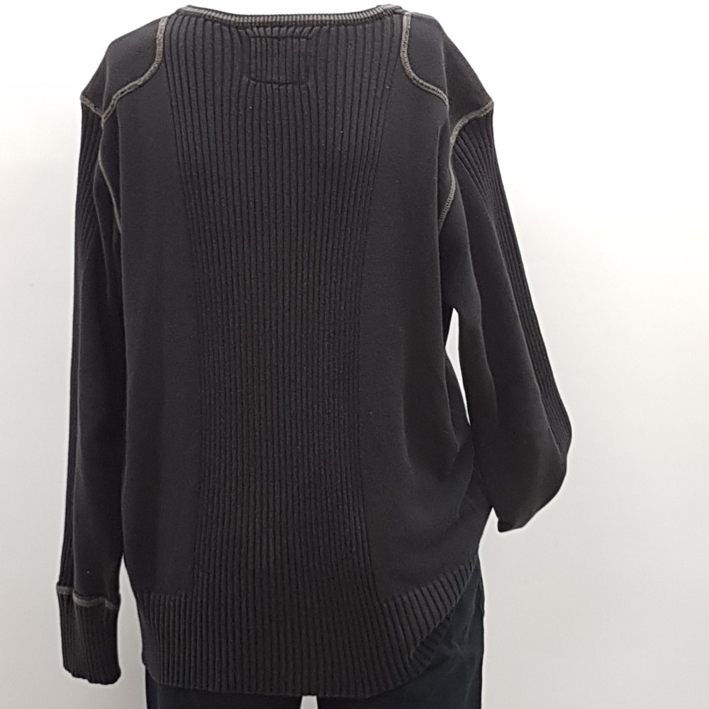 Voir photo 2 de Pull gris anthracite - JULES - Taille XL Pull gris anthracite - JULES - Taille XL Bon état - Vue 2 -