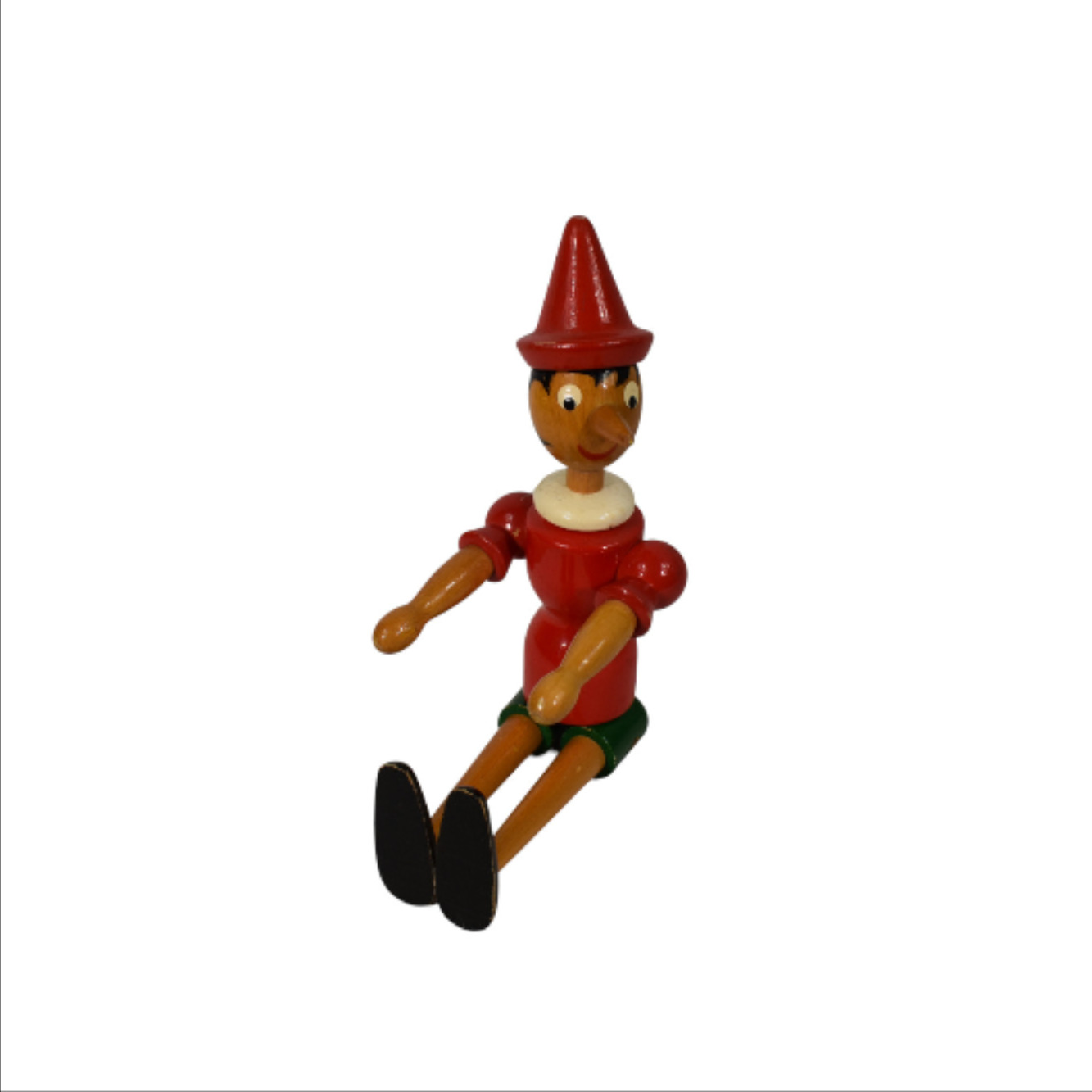 Voir photo 3 de Pinocchio en bois articulé Pinocchio en bois articulé Bon état - Vue 3 -