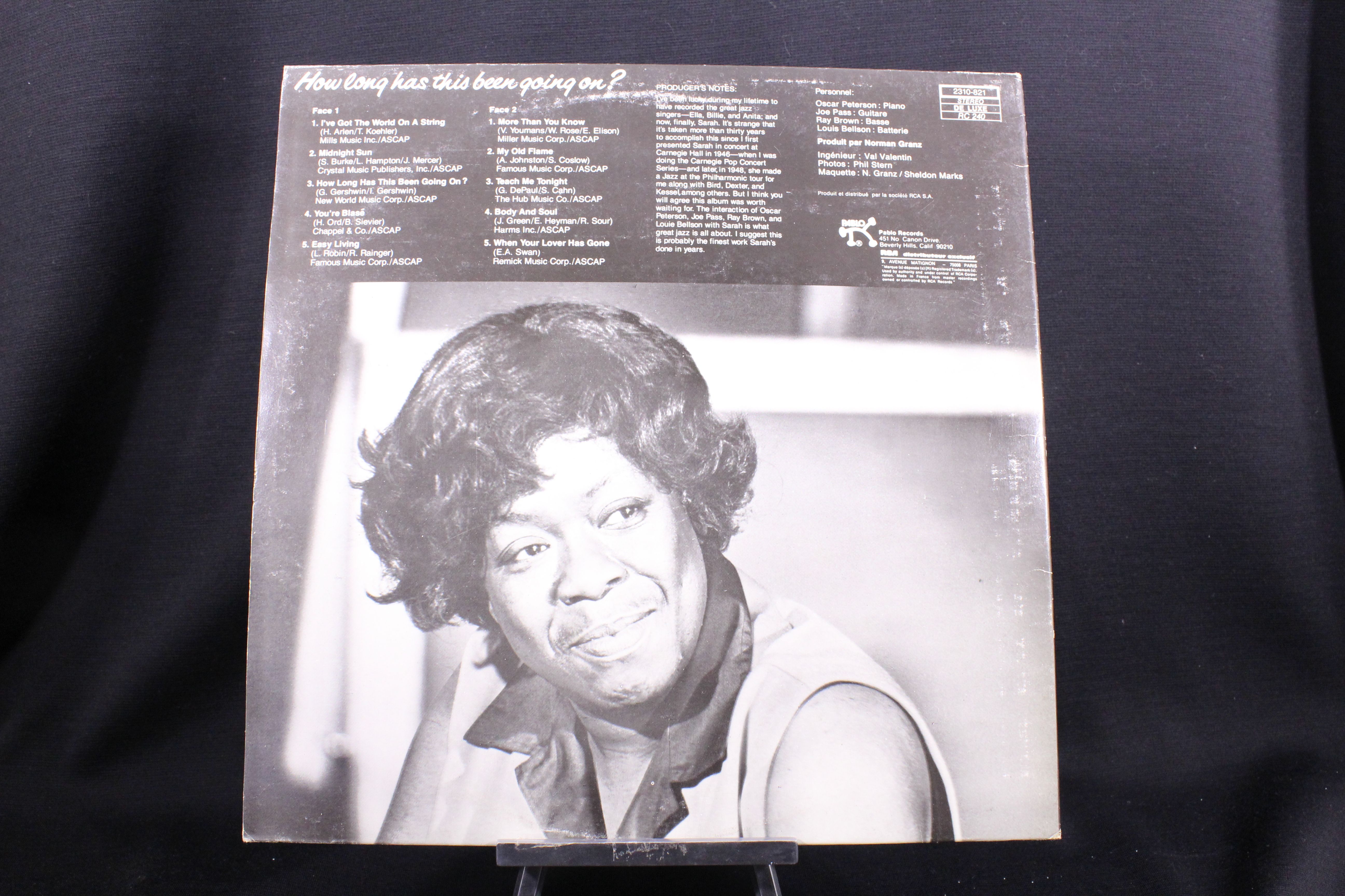 Voir photo 3 de Vinyle 33T Sarah Vaughan / How Long Has This Been Going On? - Pablo Records 1978 Vinyle 33T Sarah Vaughan / How Long Has This Been Going On? - Pablo Records 1978 Bon état - Vue 3 -