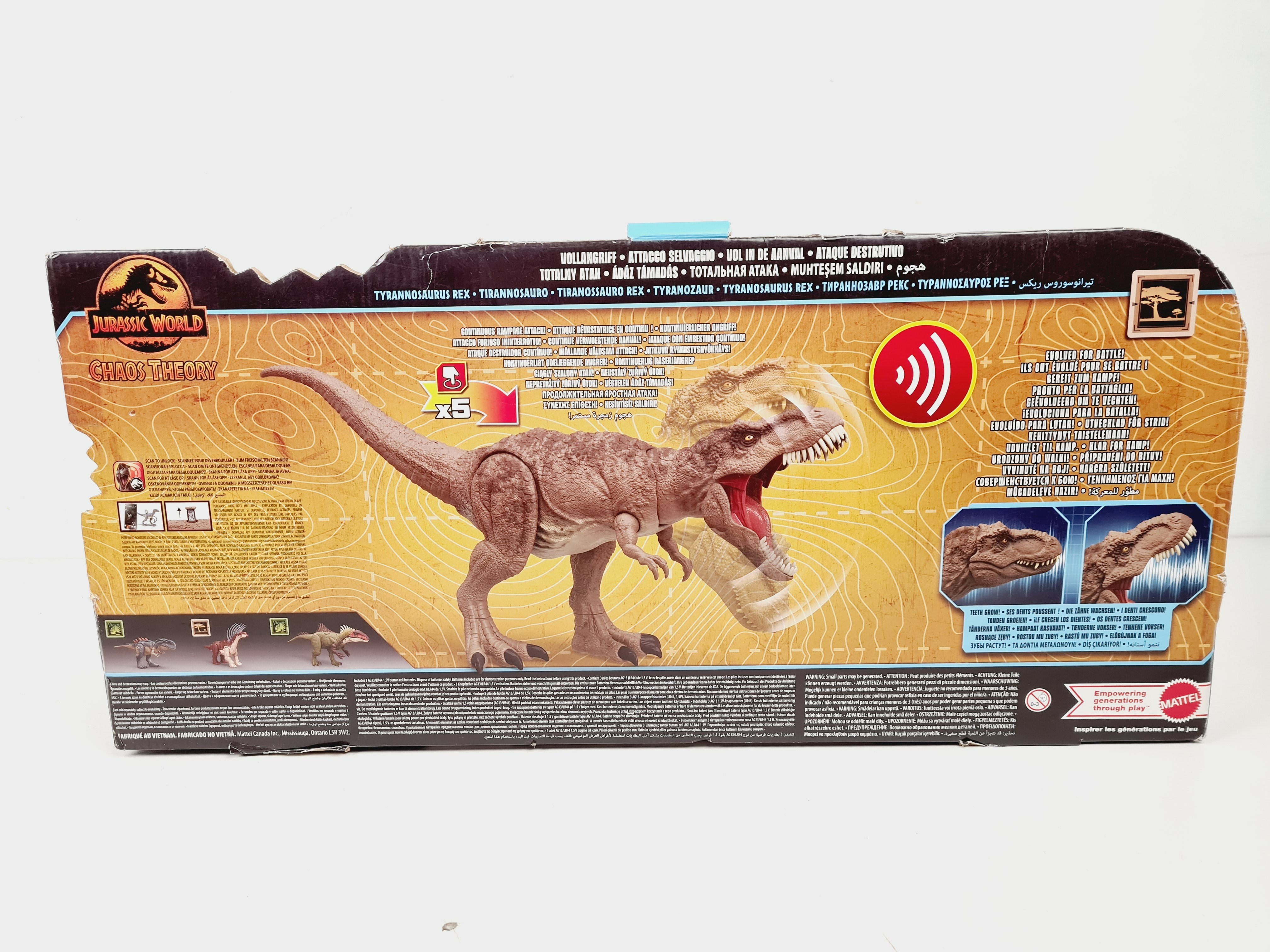 Voir photo 3 de Figurine - T-rex attaque Suprême Jurassic World - Mattel - 4 ans + Figurine - T-rex attaque Suprême Jurassic World - Mattel - 4 ans + Comme neuf - Vue 3 -