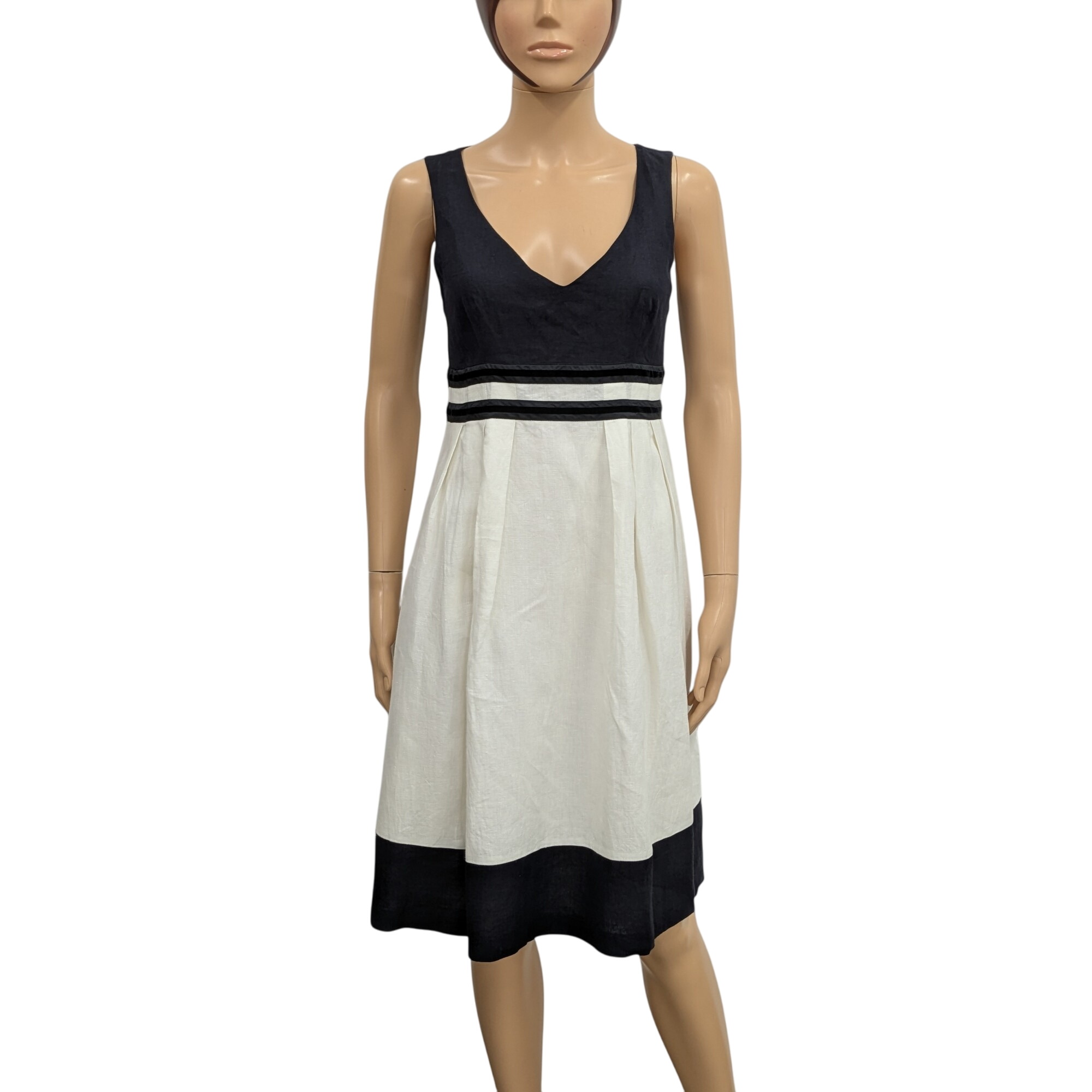 Robe T 36 en lin noir et - 1 2 3 un deux trois - Modalova