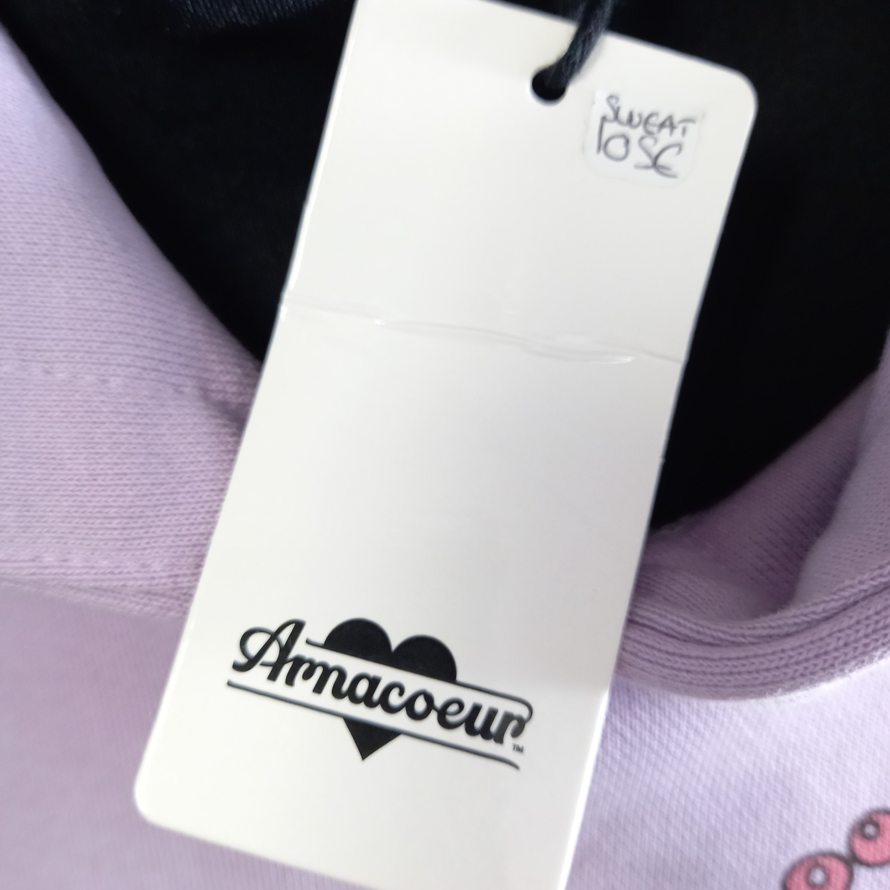 Sweat à capuche couleur parme, de taille S, de marque Arnacoeur Très bon état - Vue 9 - 