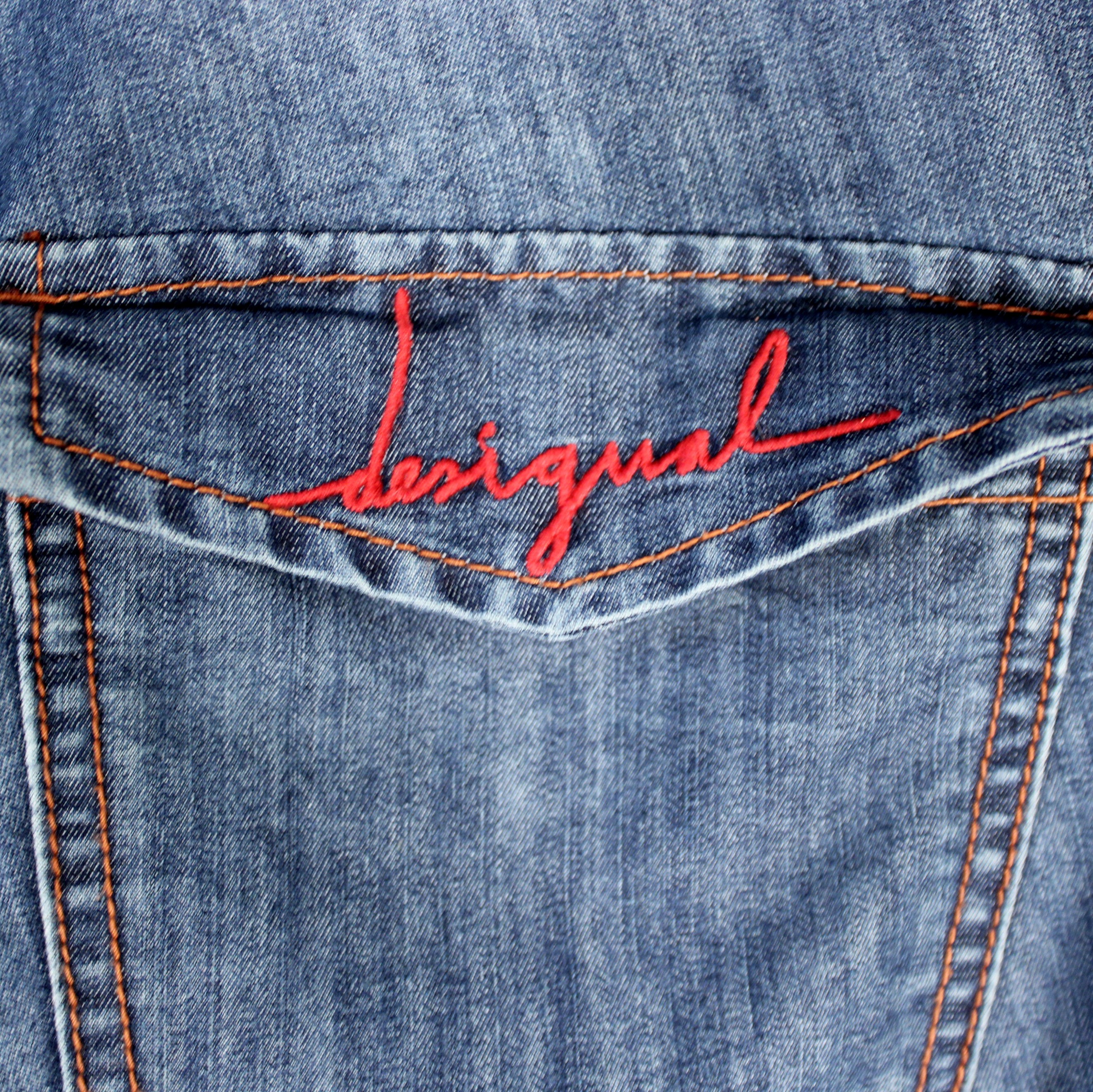 Sarouel Femme Jean's Bleu DESIGUAL Taille Estimée 38 Très bon état - Vue 8 - 