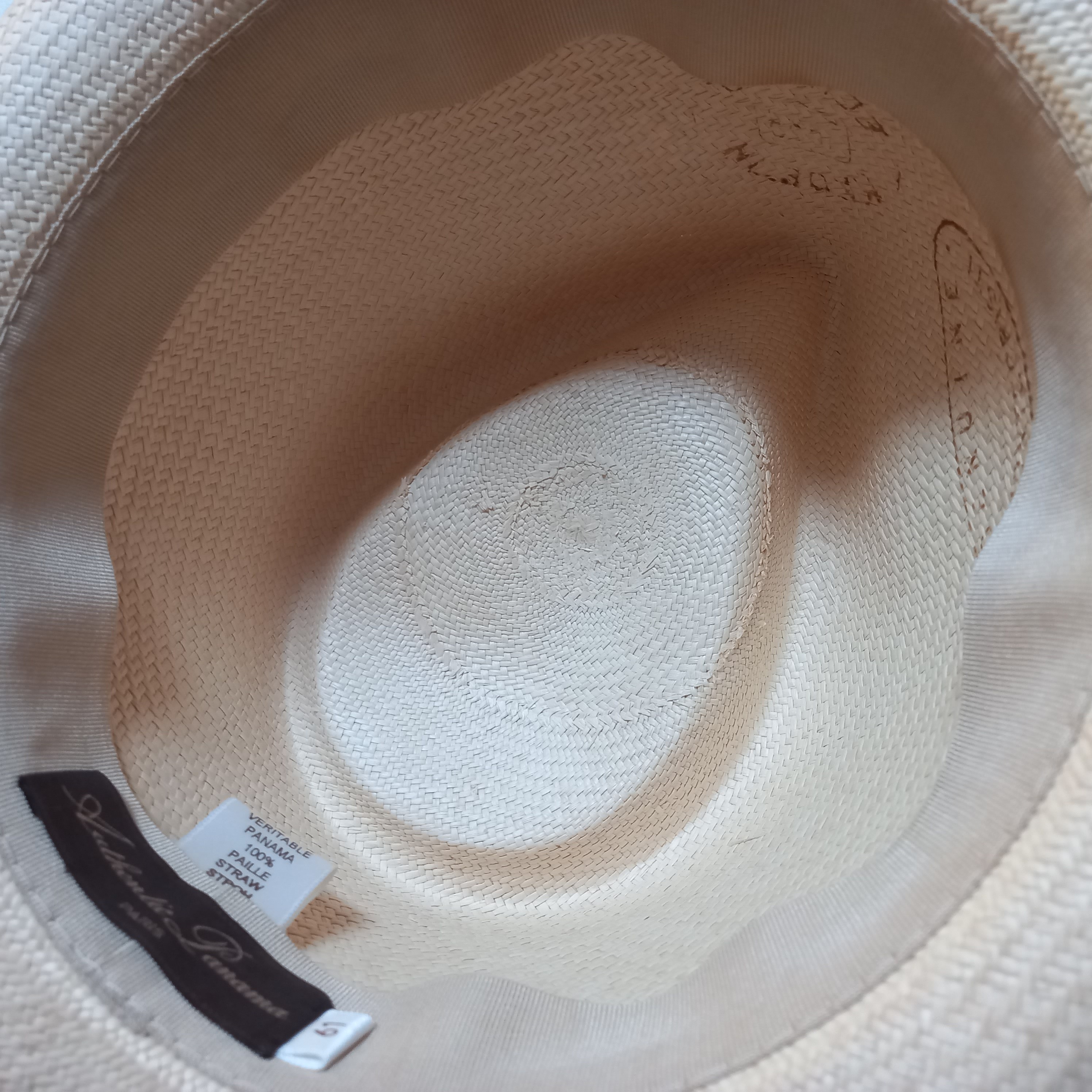 Chapeau Authentic Panama Paris T:61 Très bon état - Vue 4 - 