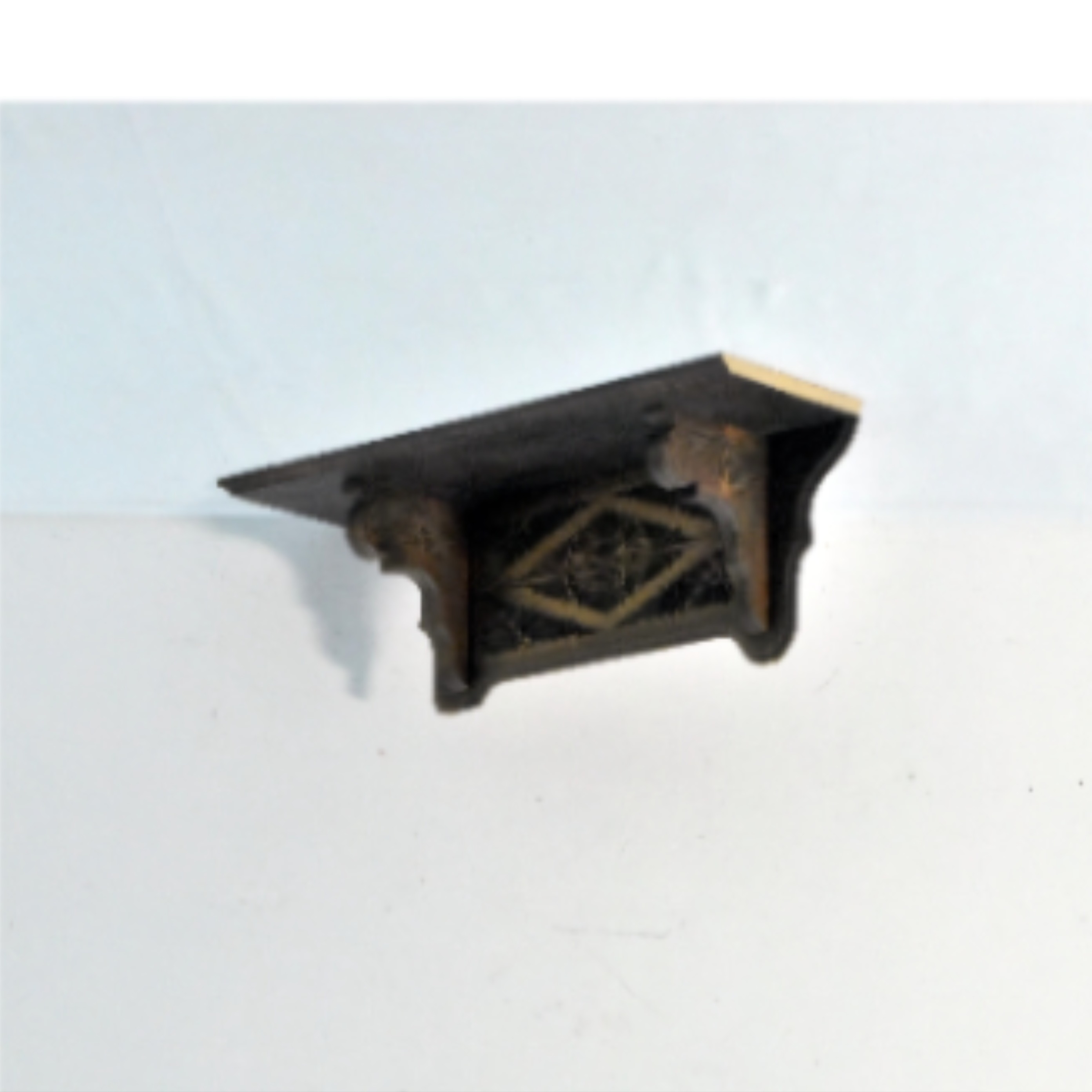 Petite Etagère Murale Incomplète - Bois Sculpté - Photo 4