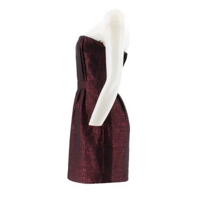 Robe bordeaux cendré - Femme - Etam - Taille 38 Comme neuf - Vue 3 - 