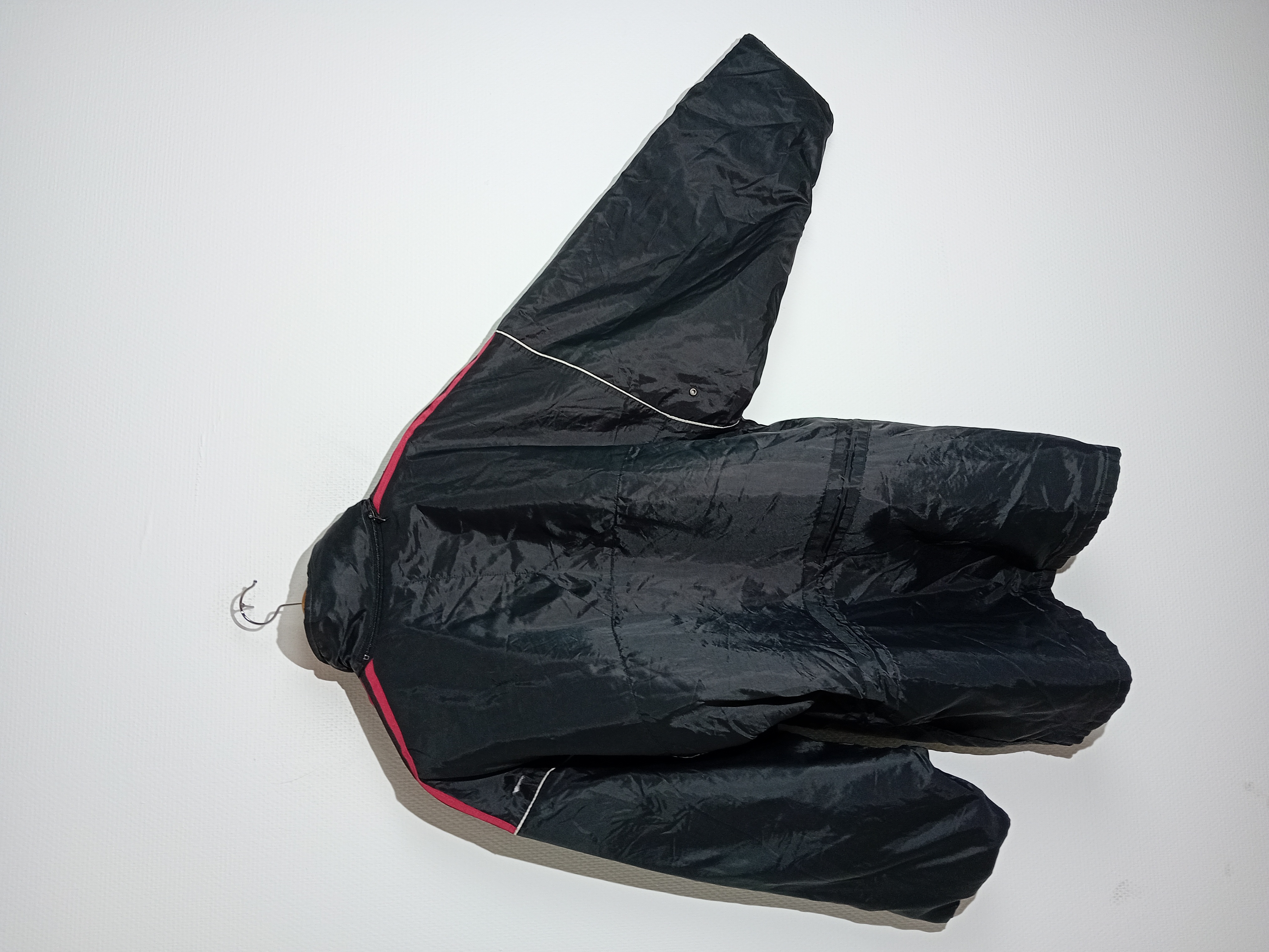Veste Adidas noire vintage L avec doublure et bandes rouges Bon état - Vue 7 - 