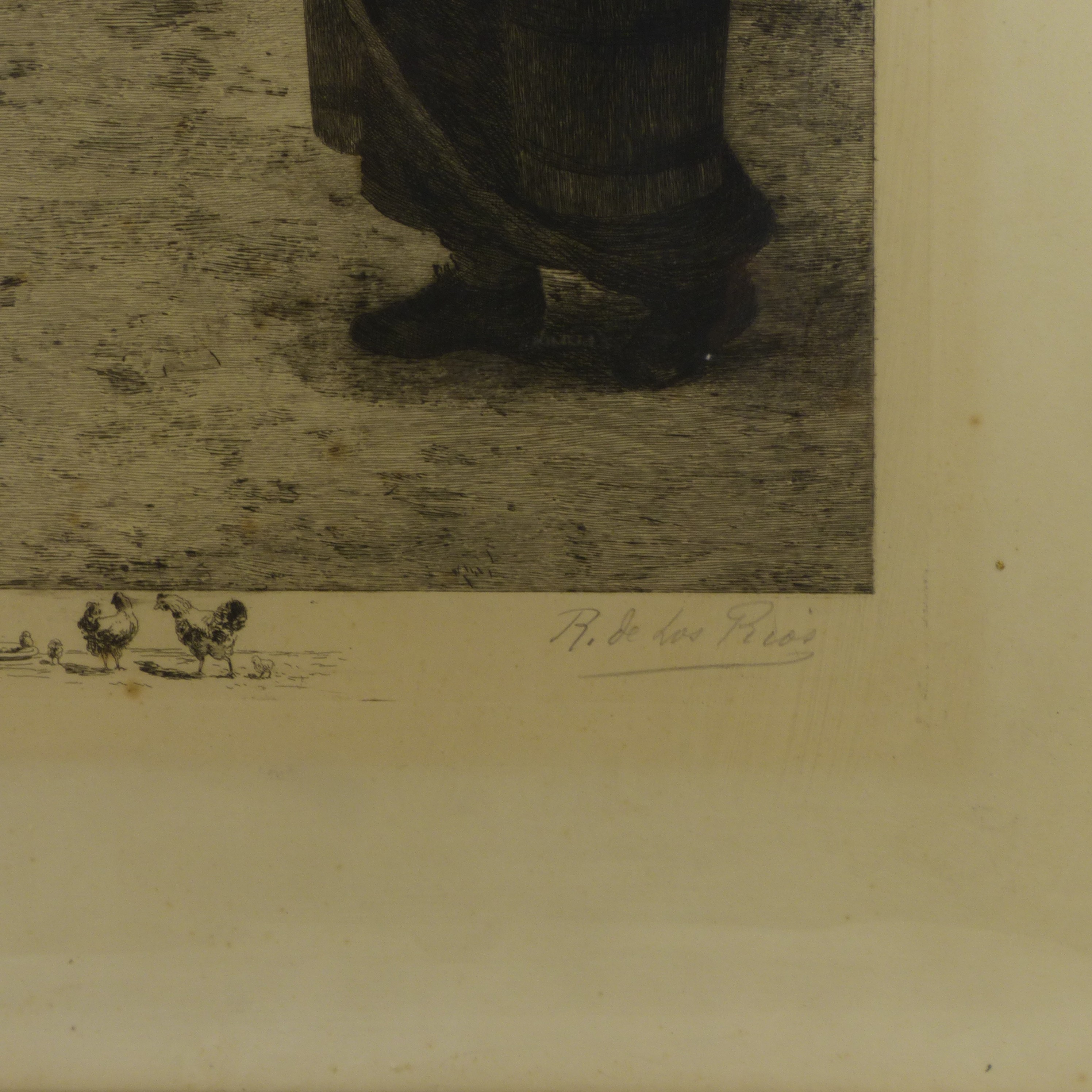 Ancienne gravure encadrée - Signée Ricardo De Los Rios - Photo 3
