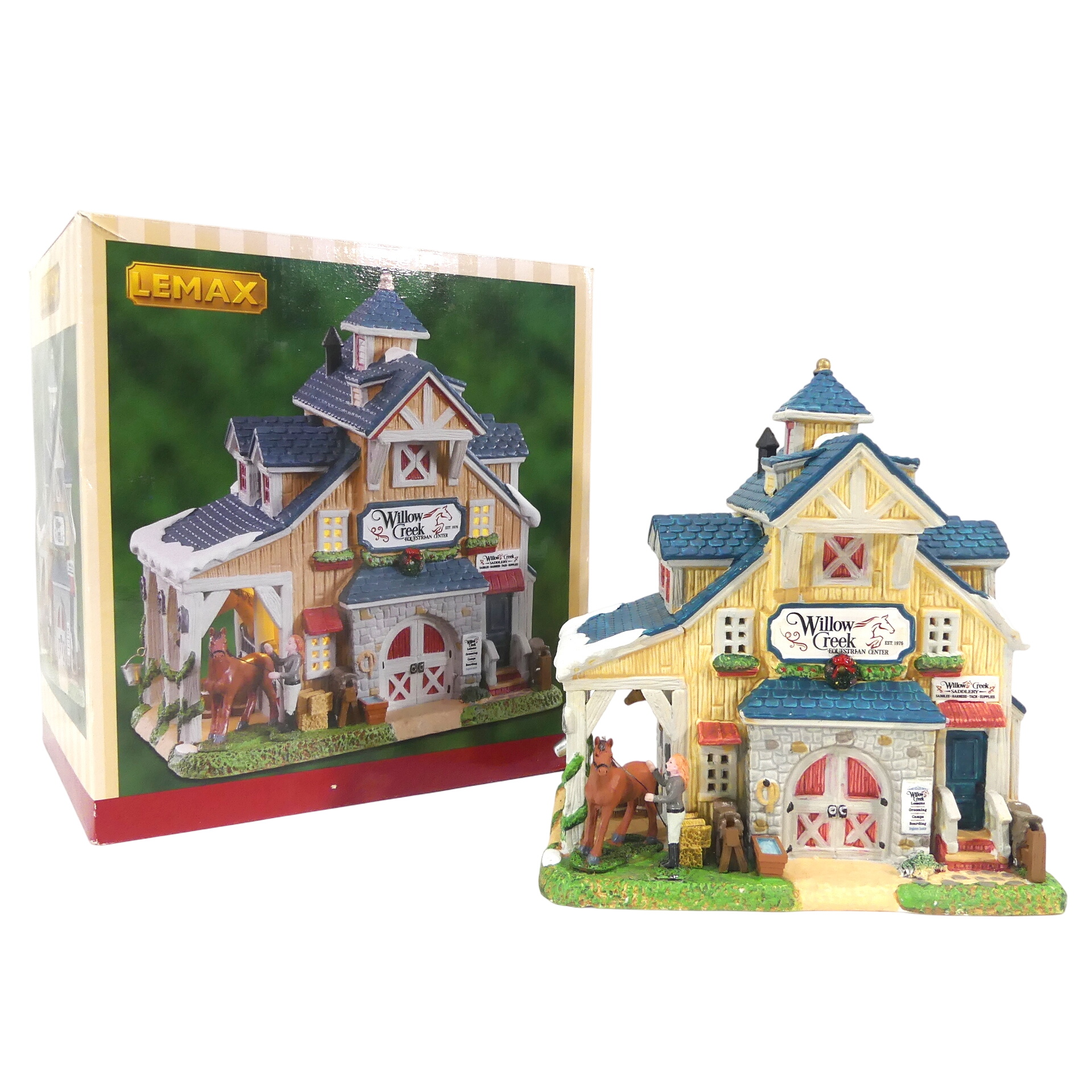 Acheter Maison miniature Lemax -Willow Creek centre équestre Le risseau des Saules Bon état - 40,00 € Maison miniature Lemax -Willow Creek centre équestre Le risseau des Saules Bon état - reconditionné disponible sur Label Emmaüs