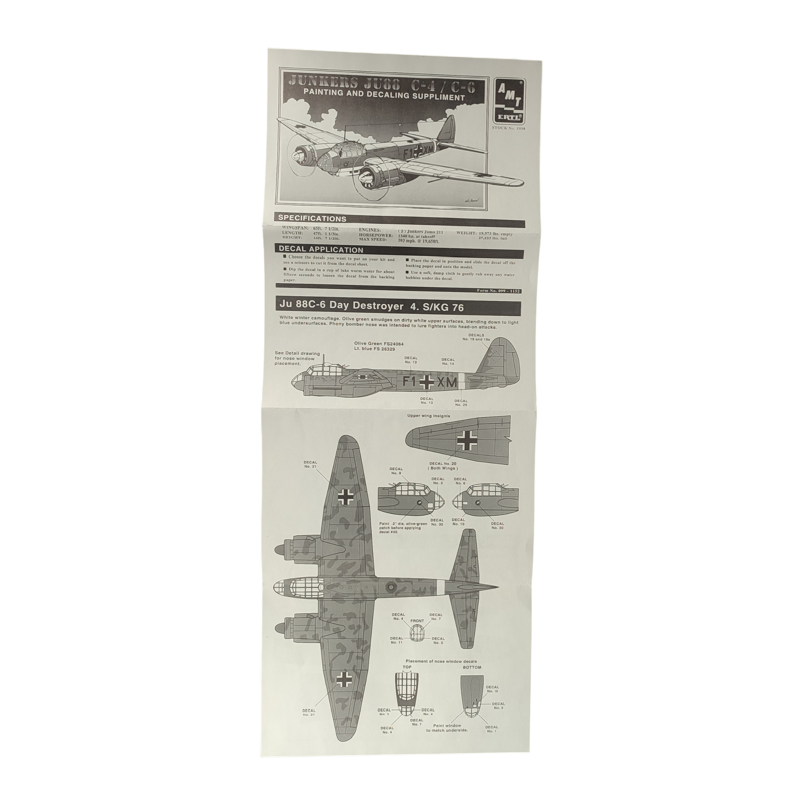 Maquette 1/72 Wings Aviation Collection, Modèle "Junkers Ju 88 C-4/C-6" Complet Bon état - Vue 6 - 