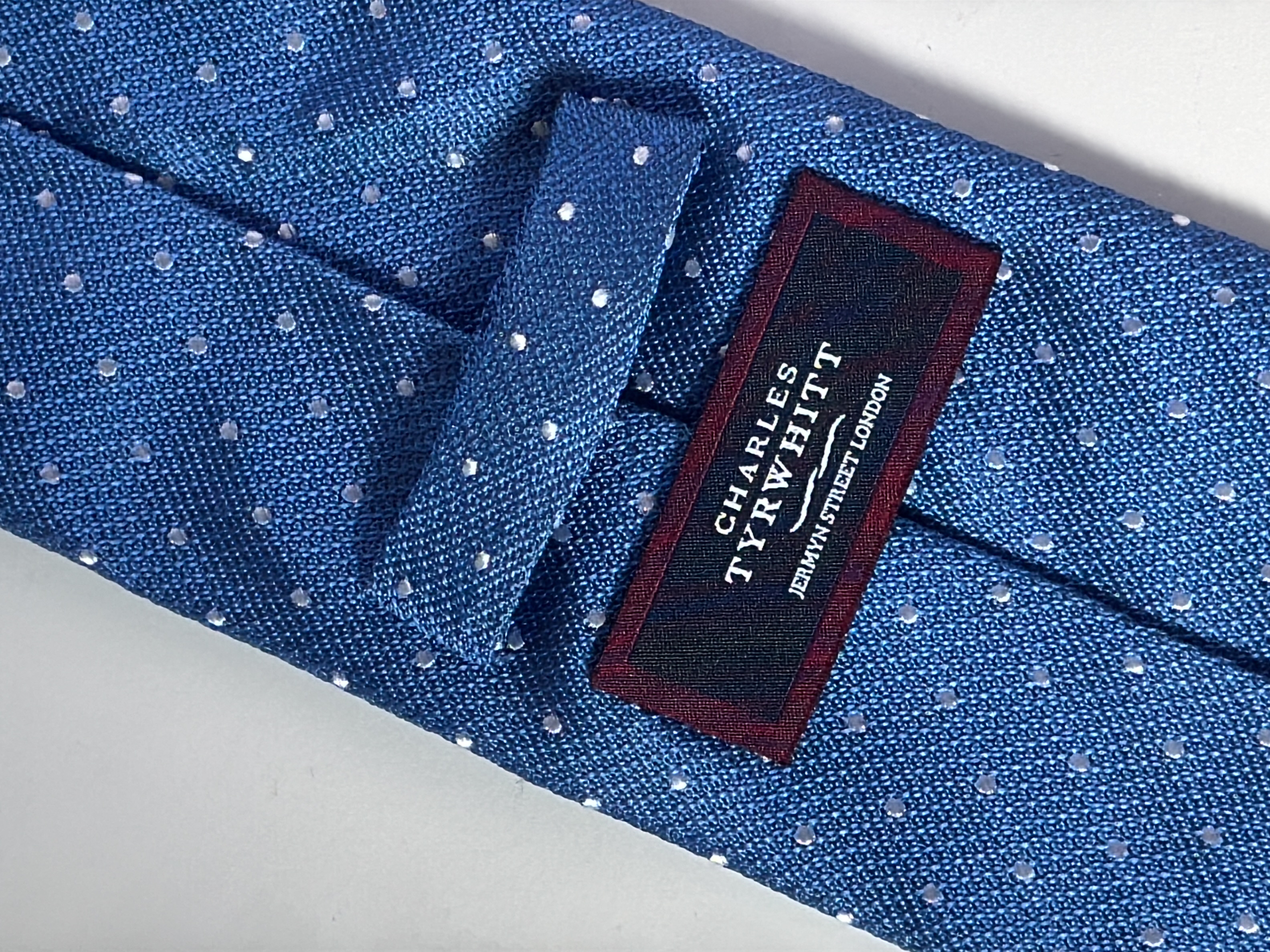 Cravate Charles Tyrwhitt bleue à pois 🛒 - Photo 3
