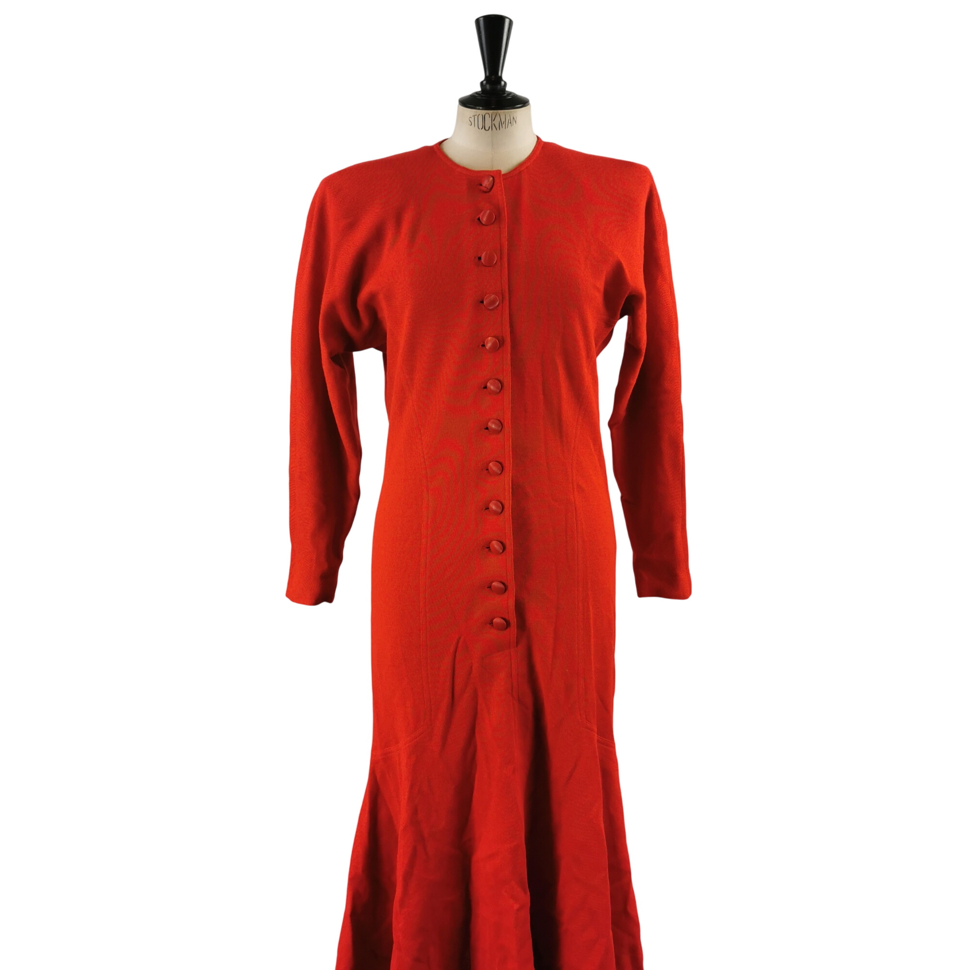 Robe longue boutonnée – Szenkovits Wien – Taille 38 (FR) – Rouge  -  reconditionné disponible sur Label Emmaüs