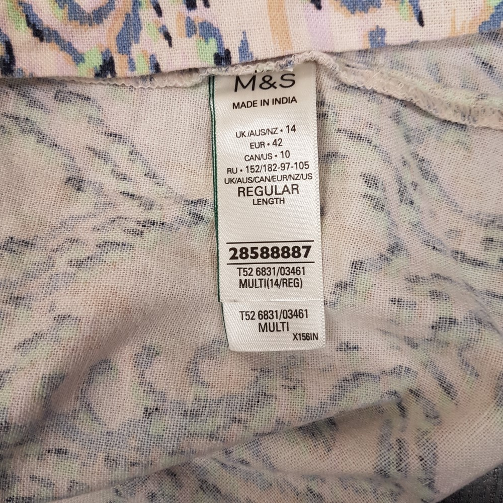 Robe multicolore - MARKS ET SPENCER - Taille 42 Bon état - Vue 6 - 