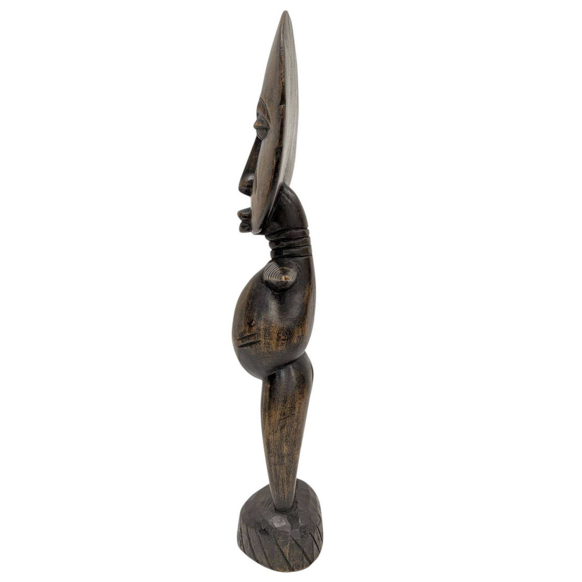 Statue Poupée Fertilité Africaine Akuaba Ashanti en bois H 43 cm - Photo 3