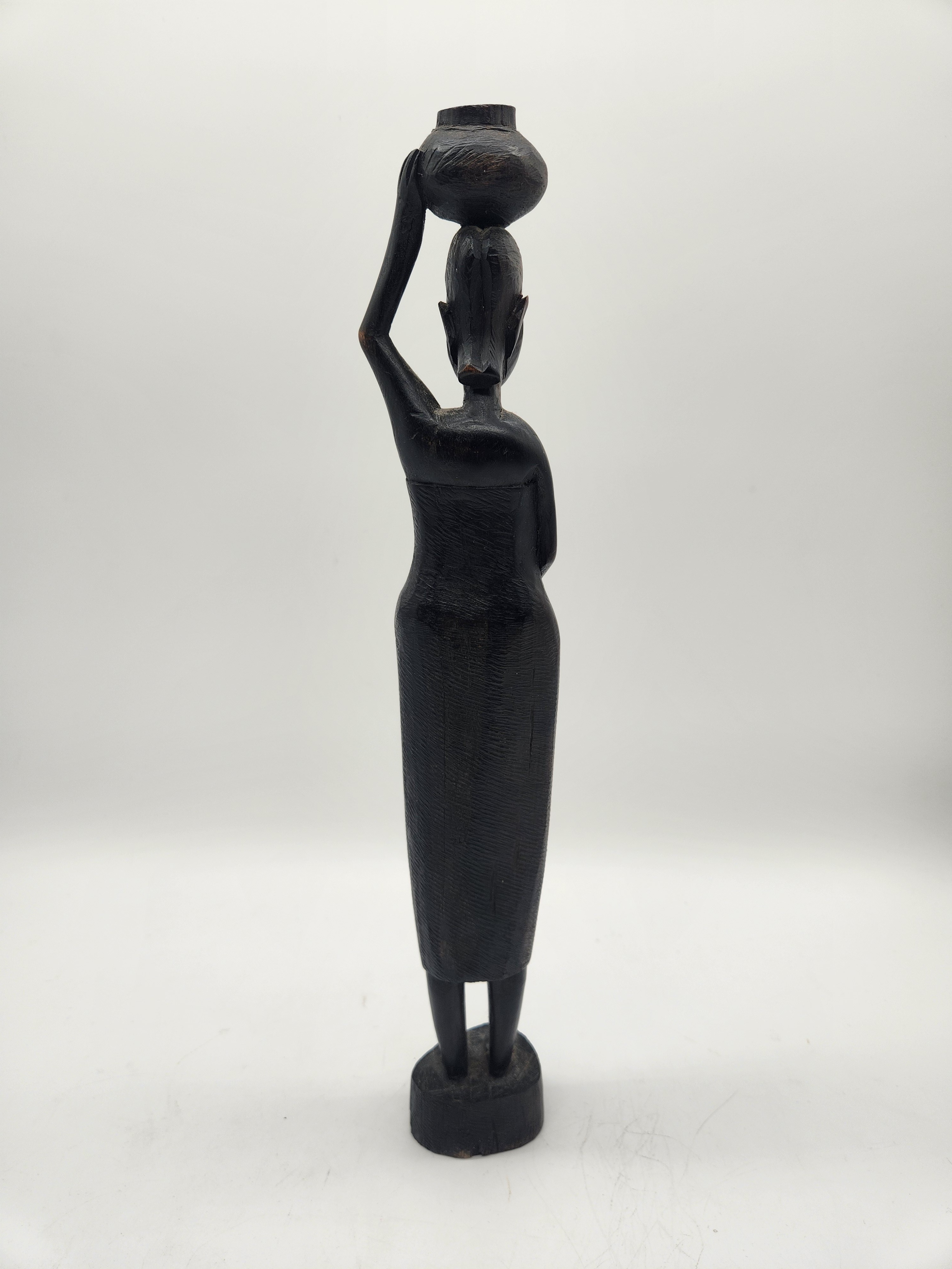 Lot de 2 statues et 1 masque africain - Photo 5
