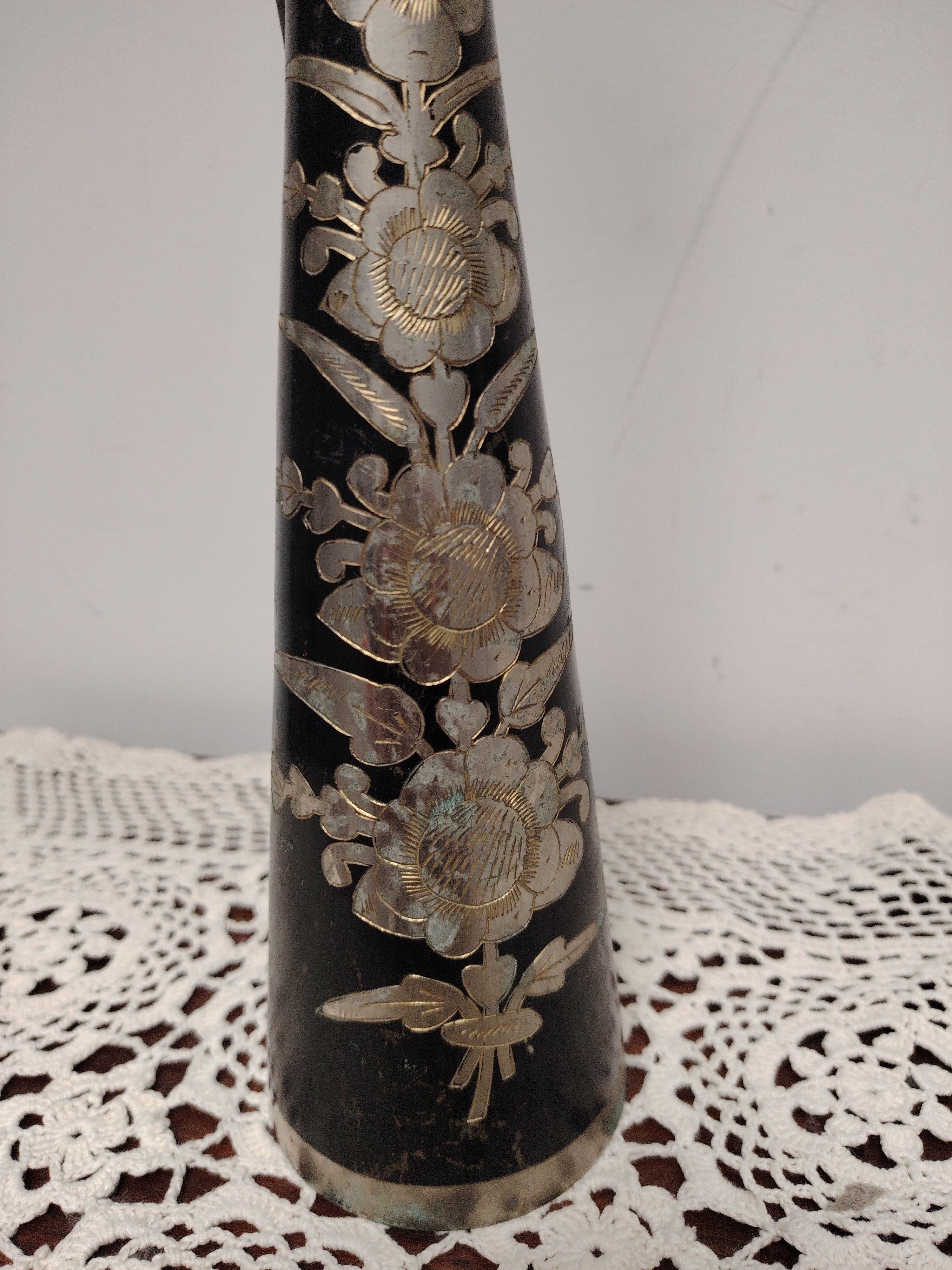 Vase soliflore en laiton vintage - Photo 5