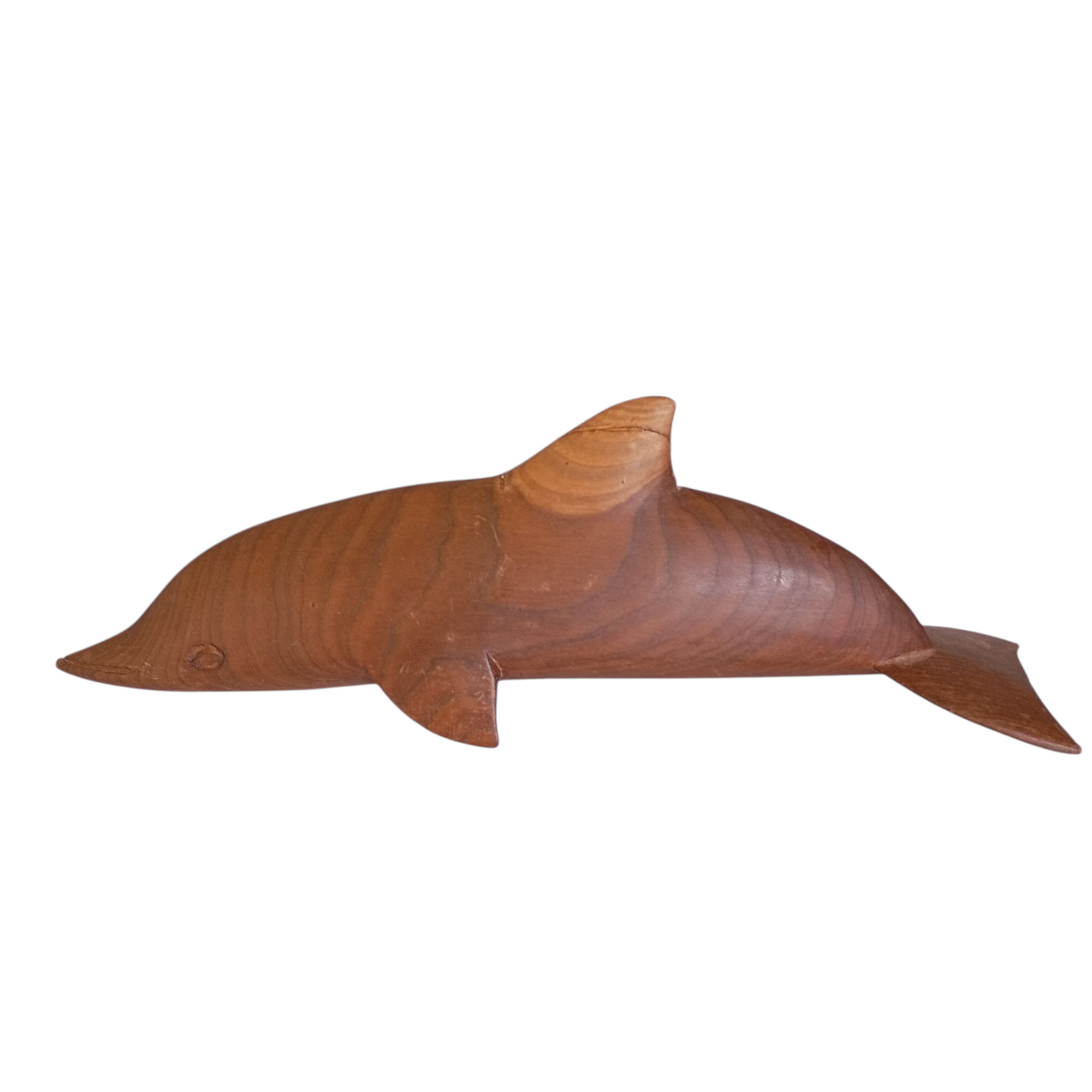 Lot d'un dauphin et d'une salamandre en bois - Photo 1