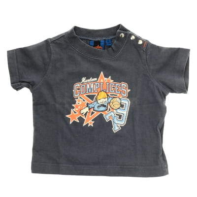 T-shirt bleu imprimé 