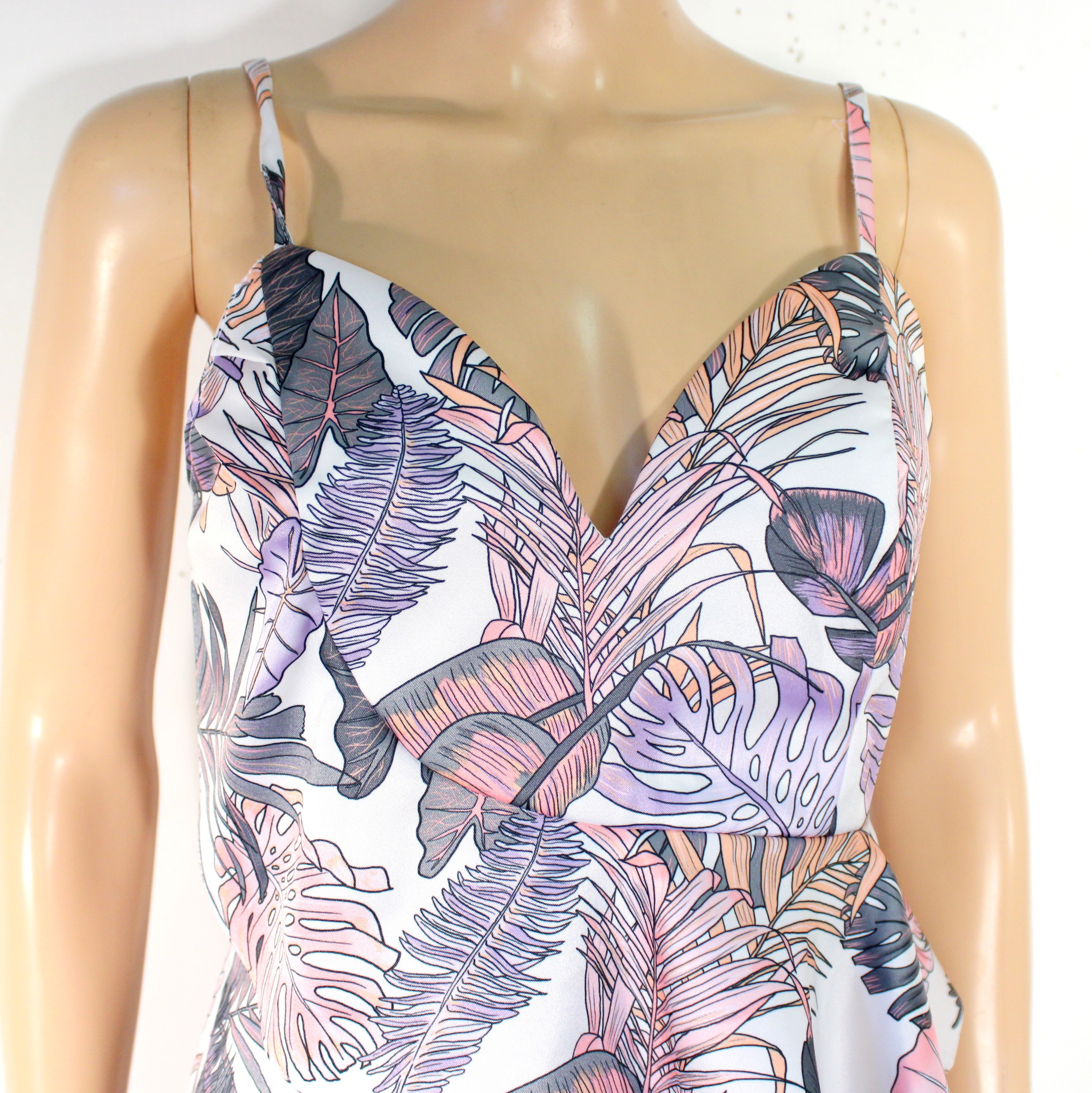 Robe Blanche Tropical Violet Taille 36 - asos - Modalova