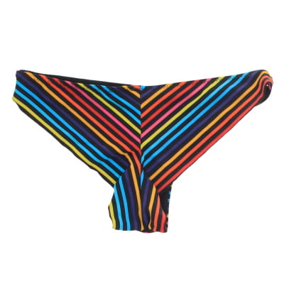 Bas de maillot de bain noir à rayures - femme - Rae - taille 38 - Photo 1