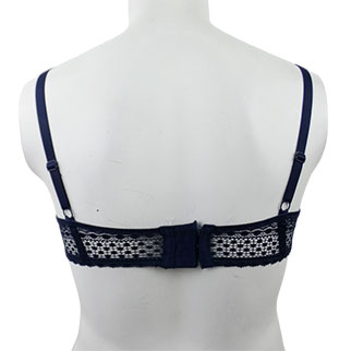 Soutien-gorge bleu foncé à dentelle avec armatures - Femme-Taille 100 C - Photo 1