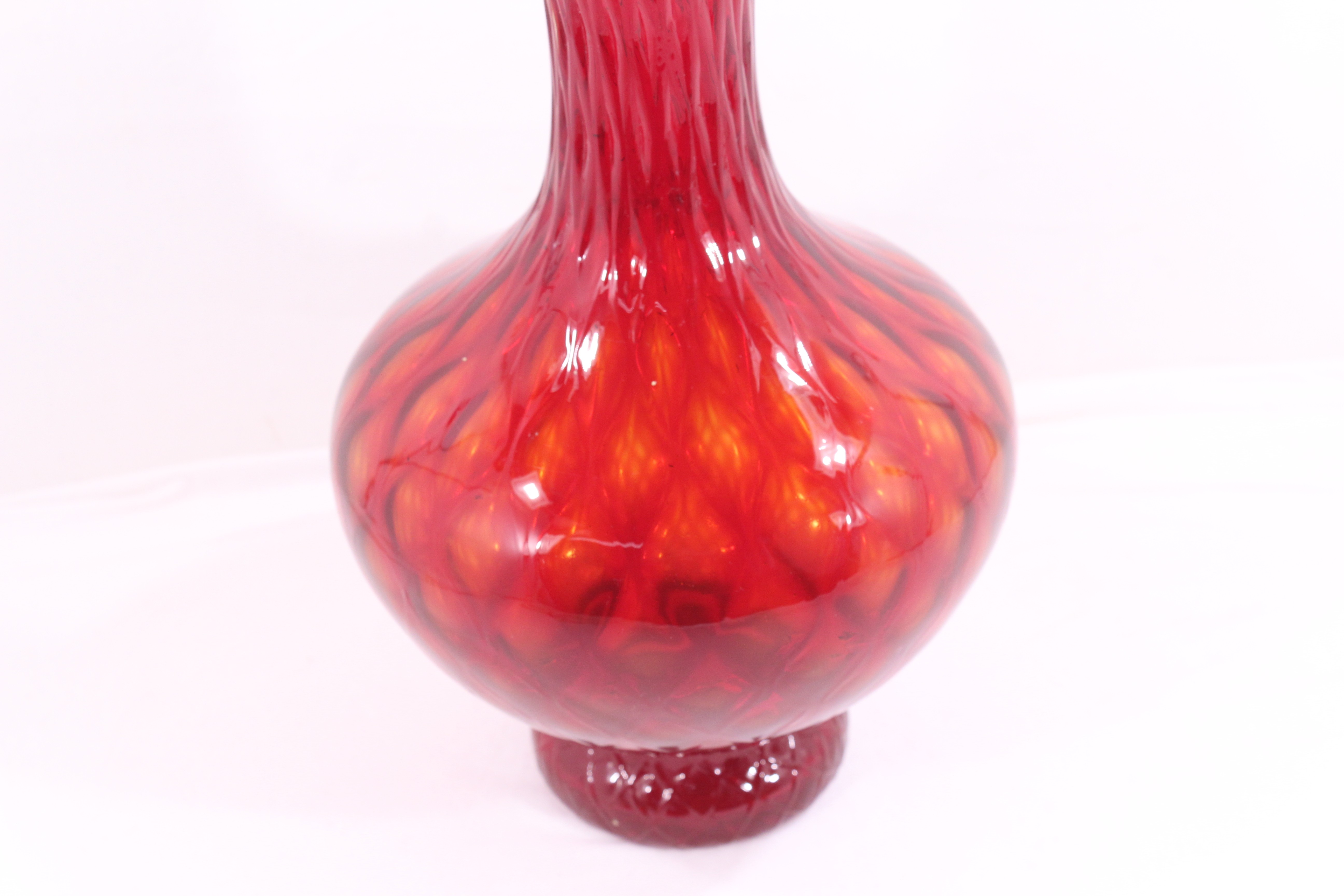 Voir photo 5 de Vase en verre Italien / Style Empoli - Années 60 Vase en verre Italien / Style Empoli - Années 60 Bon état - Vue 5 -