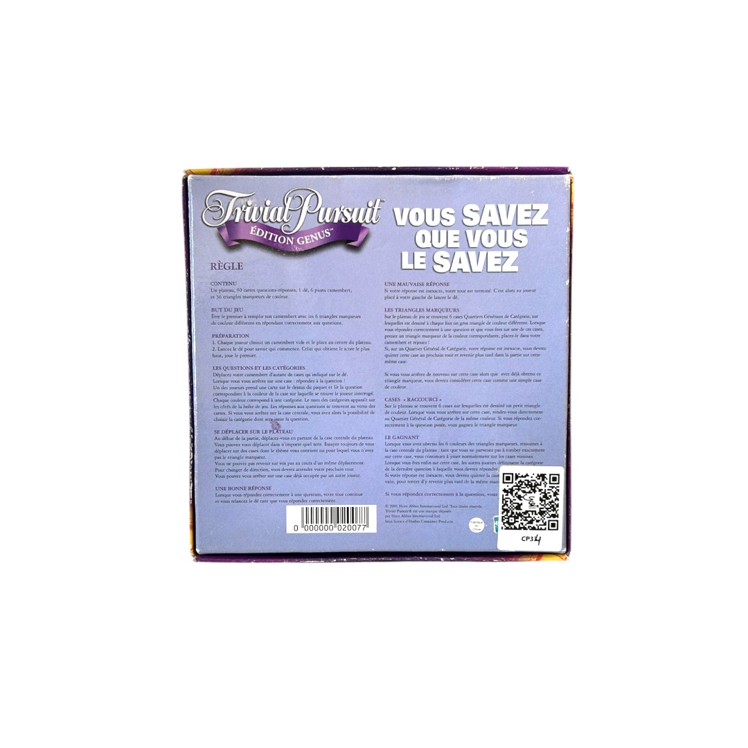Voir photo 2 de Trivial Pursuit - Edition mini genus- Édition 2001 Trivial Pursuit - Edition mini genus- Édition 2001 Comme neuf - Vue 2 -