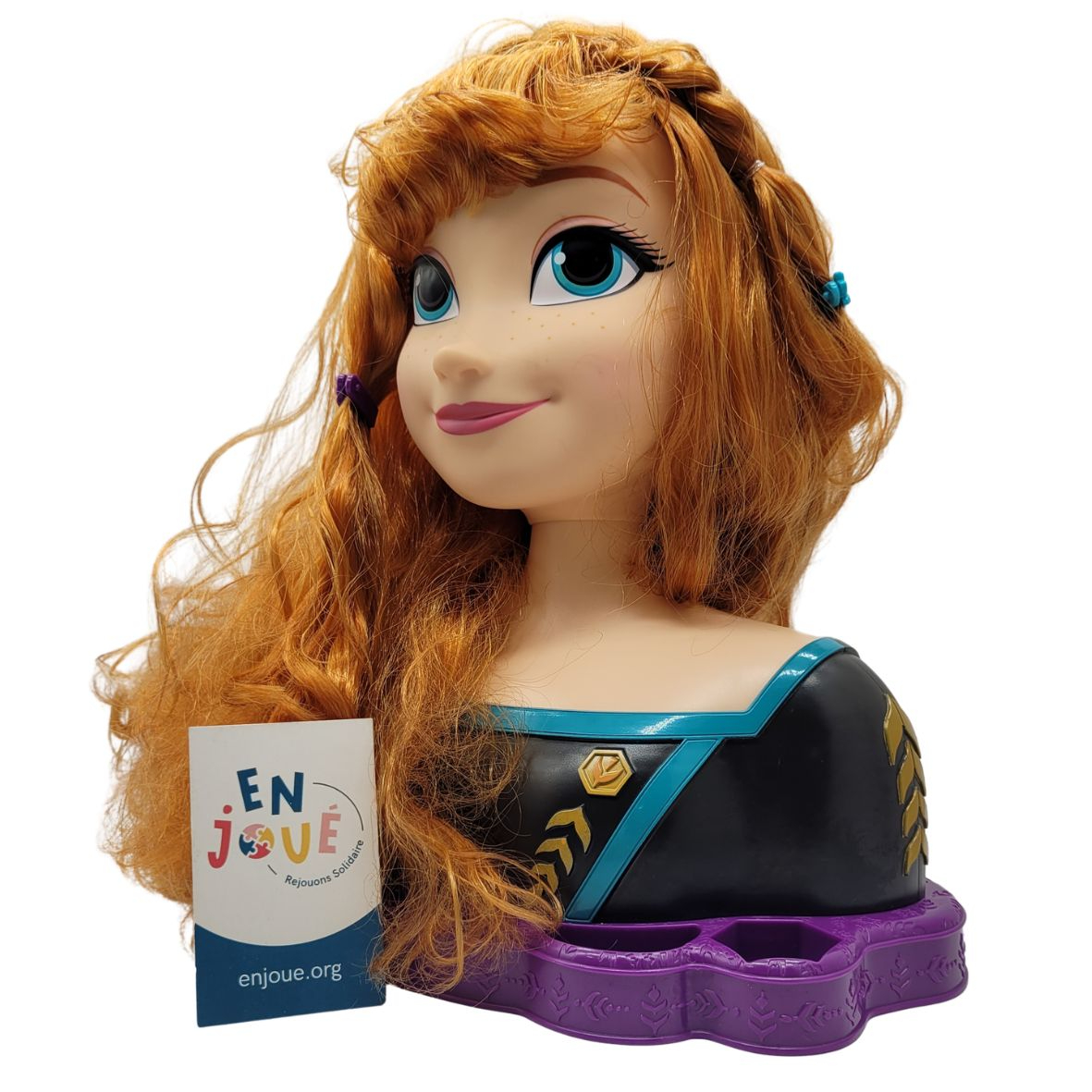 Poupée - Tête à coiffer la Reine des Neiges - Disney - À partir de 3 ans. Bon état - Vue 3 - 