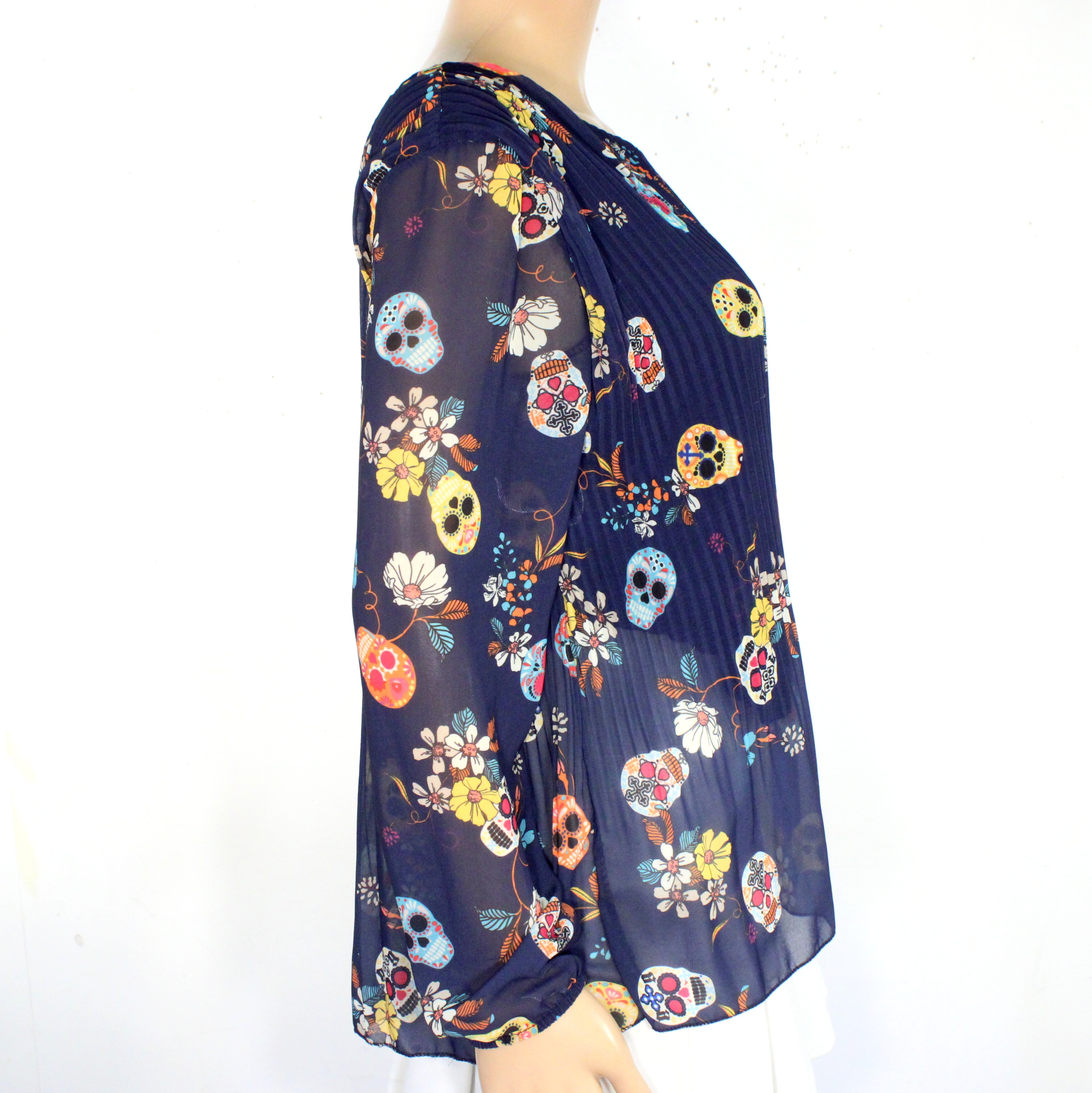 T-Shirt Femme Bleu Marine A Motifs Estimée Taille Unique - Photo 1