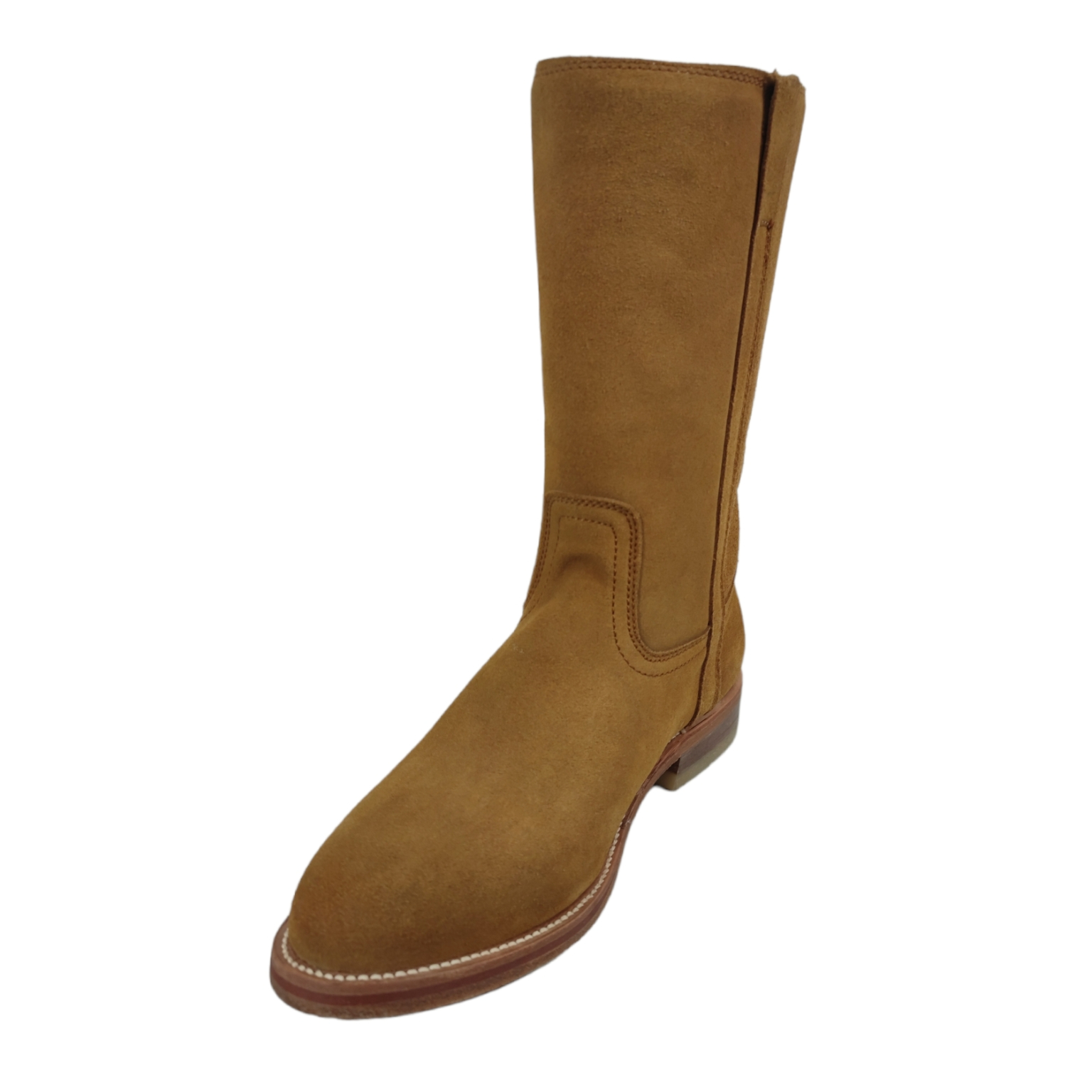 Paire de bottes en croûte de porc beige Go West - taille 40 Très bon état - Vue 5 - 