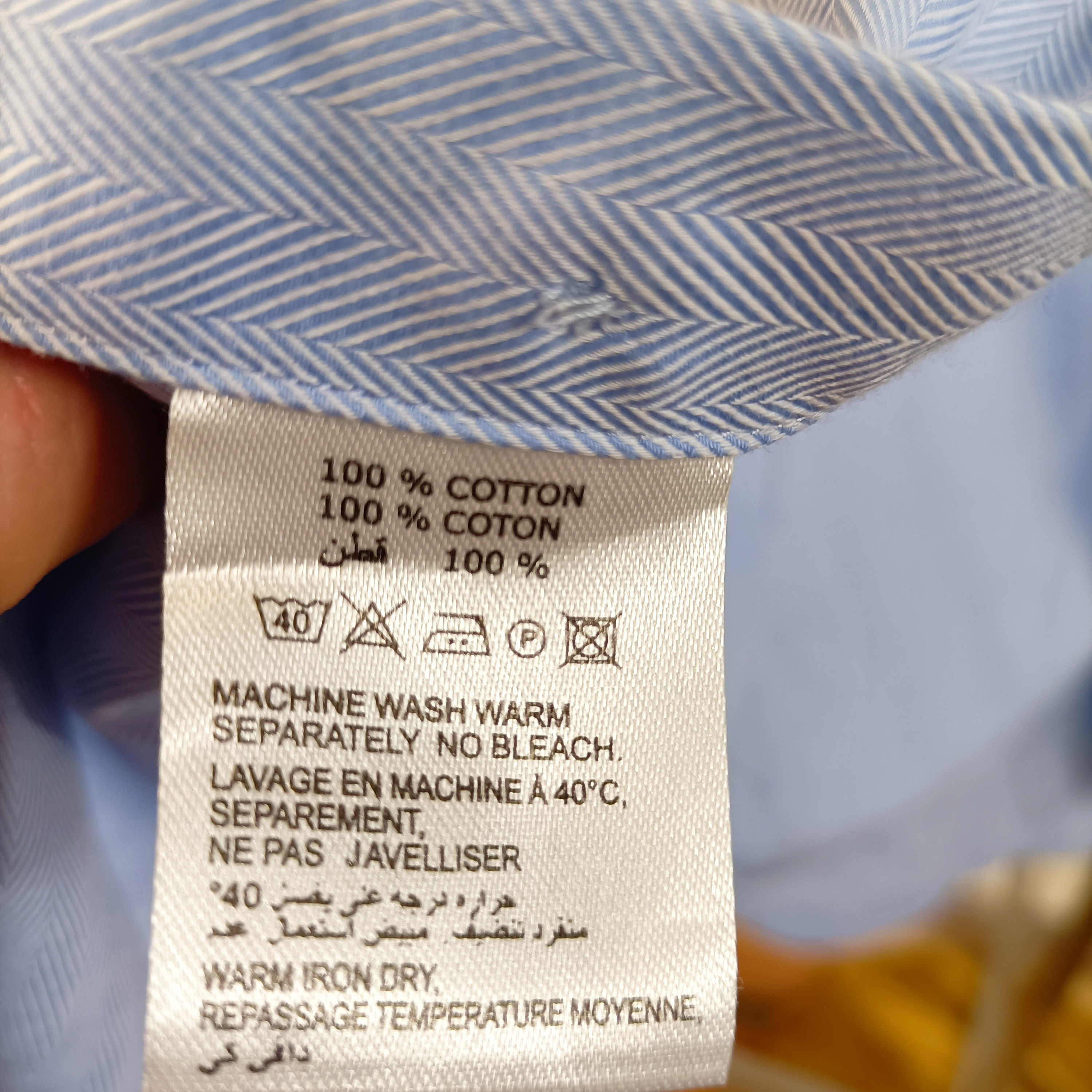 Chemise bleu ciel Café Coton Paris 100% coton col classique taille 40/41 - Photo 2