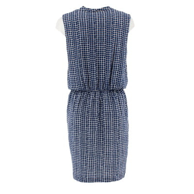 Robe bleue à carreaux blancs - Femme - Tommy Hilfiger - Taille L Très bon état - Vue 2 - 