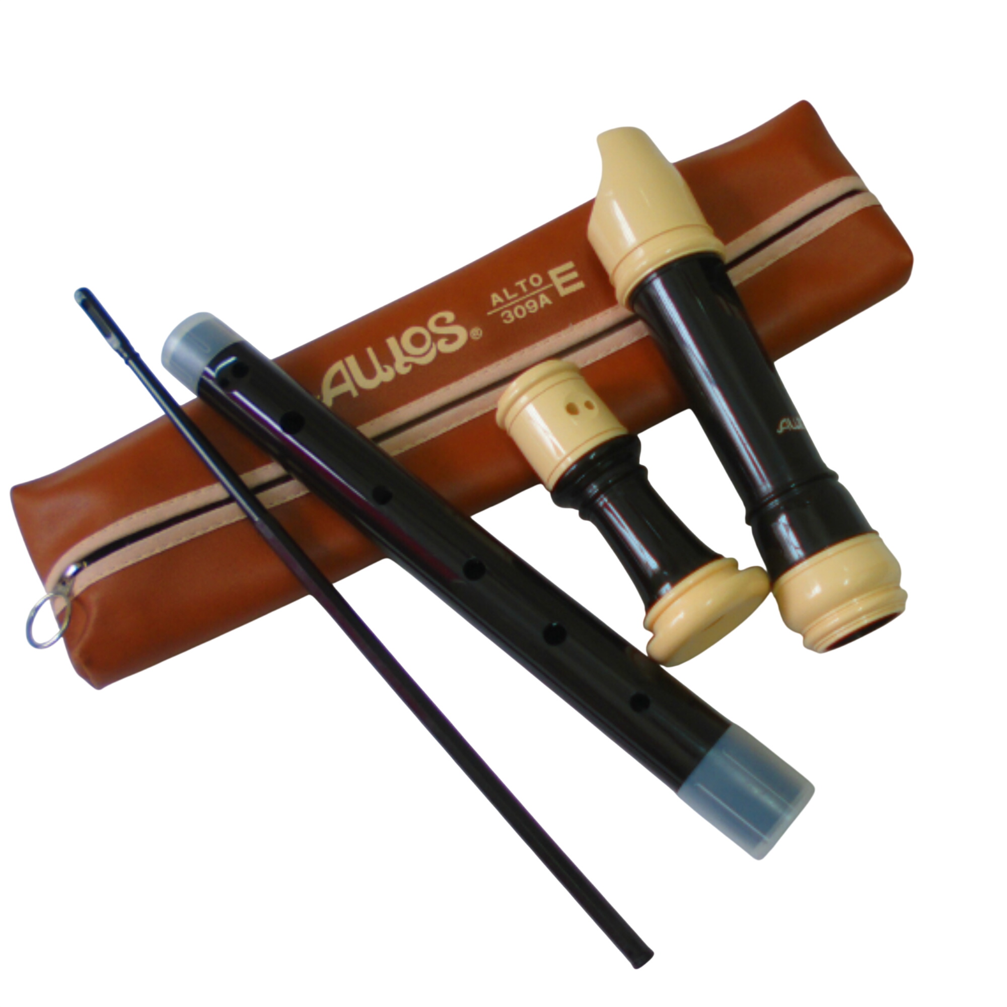 Flûte AULOS, ALTO 309A E, beige et marron foncé, 47.5 cm Très bon état -  reconditionné disponible sur Label Emmaüs