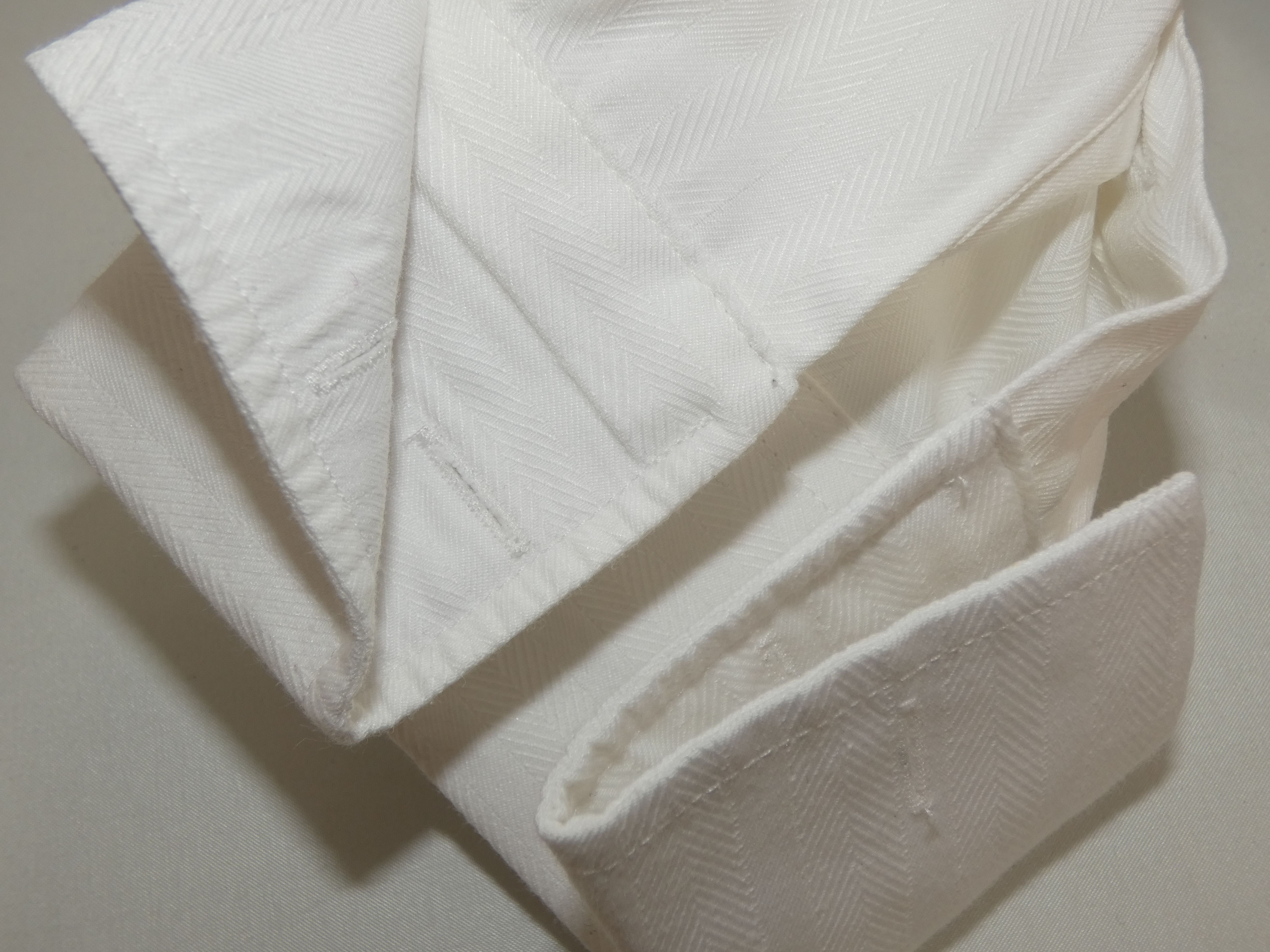 Chemise à manches longues en coton blanc de marque GIORGIO ARMANI T.40 - Photo 4