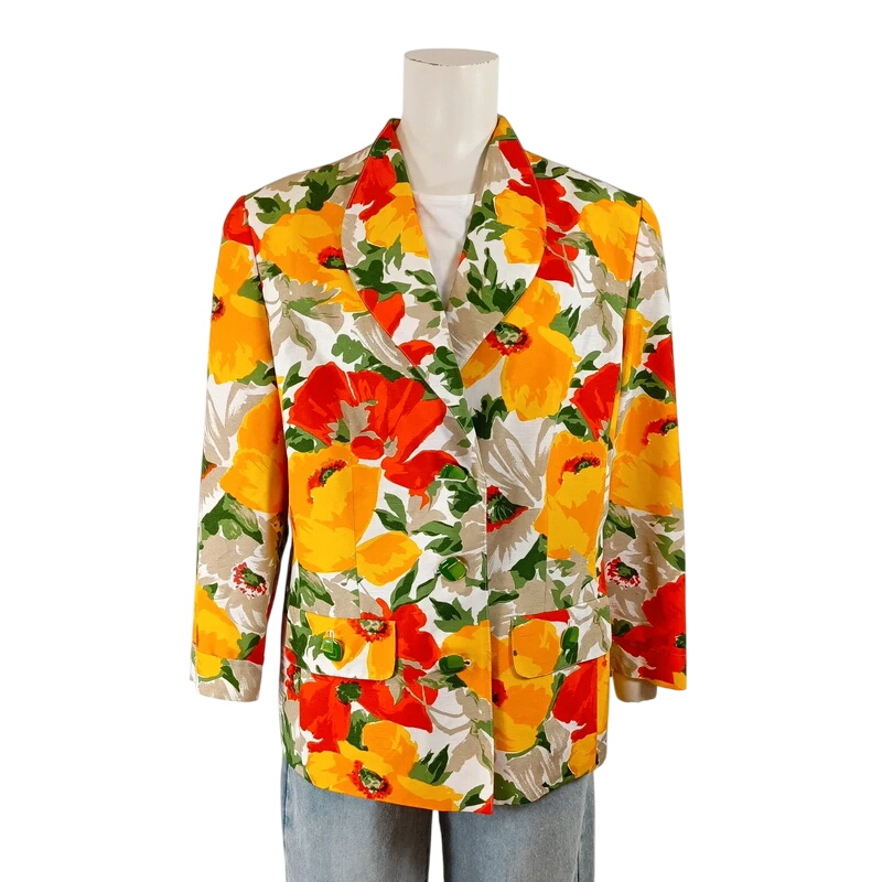 Blazer fleuri Grard Pasquier Paris color vintage T.44 - Label Emmaus - Modalova