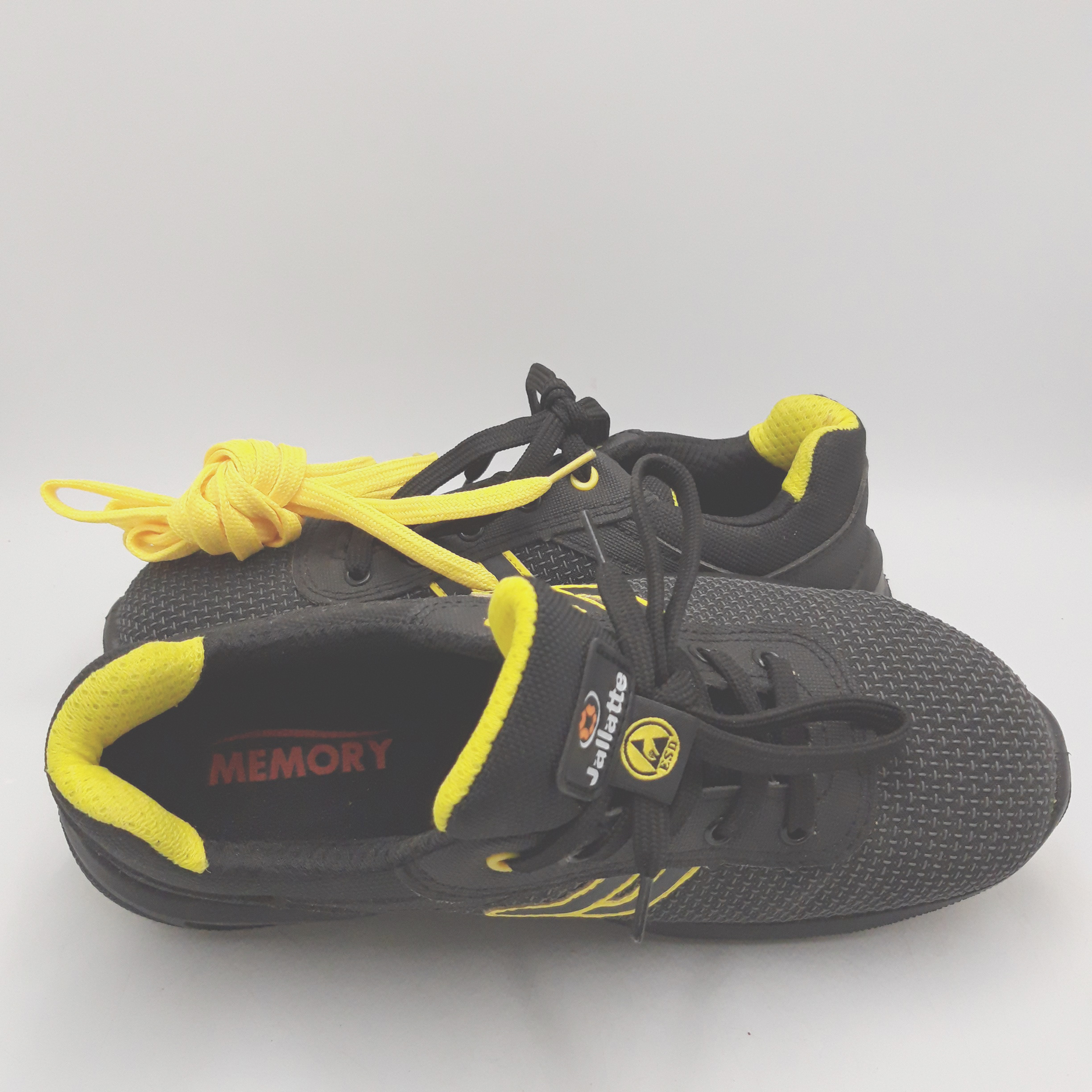 Chaussures de Sécurité ‘’Jallatte Memory ’’ de style Basket en noir & jaune, Taille 39.6 Très bon état - Vue 5 - 