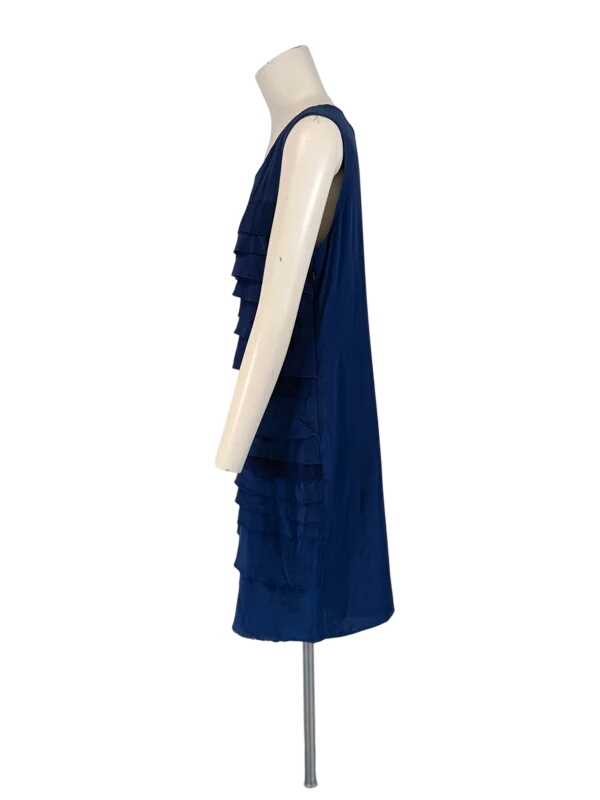 Robe Caroll bleu roi sans manches détails volants taille XL Très bon état - Vue 2 - 