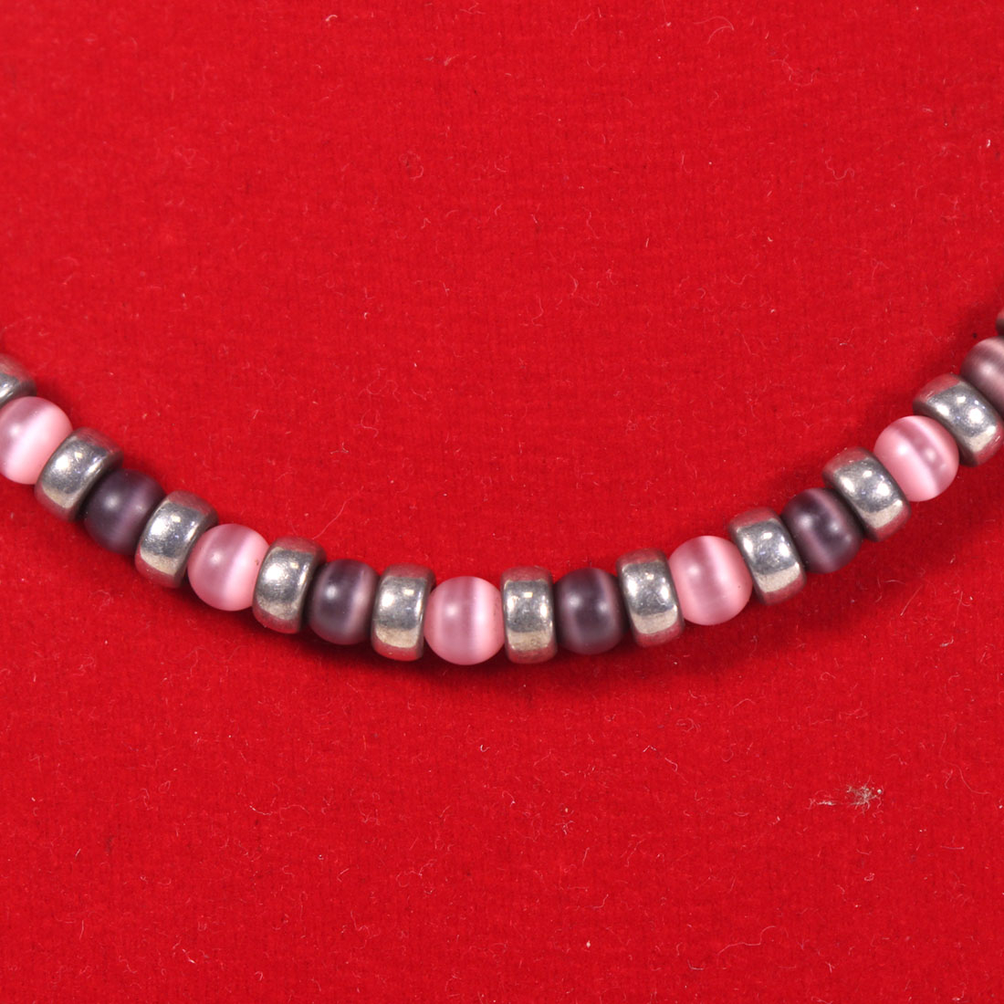 Collier Clio Blue en argent rose et gris  - Vue 2 - 