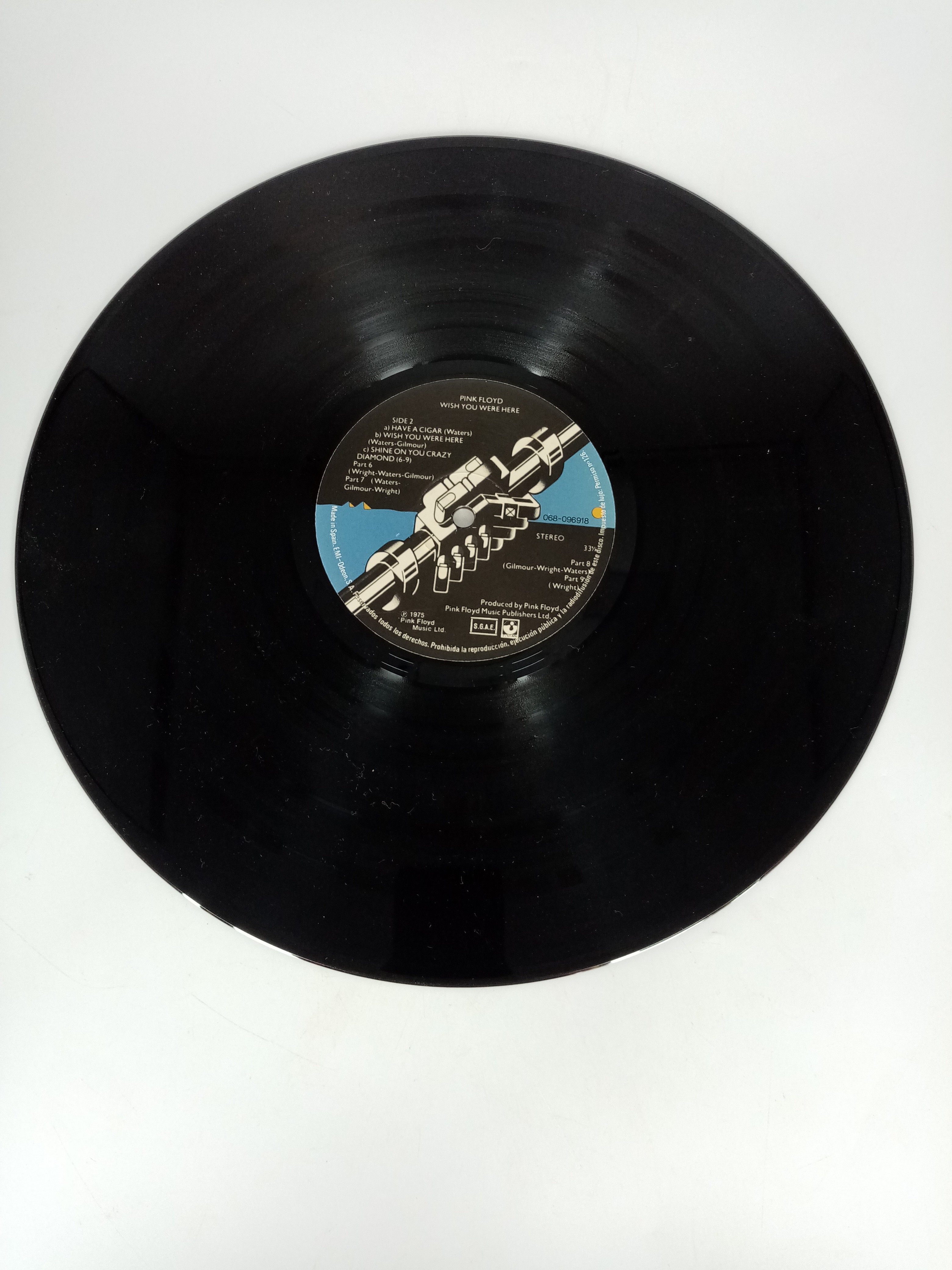 Album vinyle de Pink Floyd "Wish you Where Here" de 1975 État correct - Vue 6 - 
