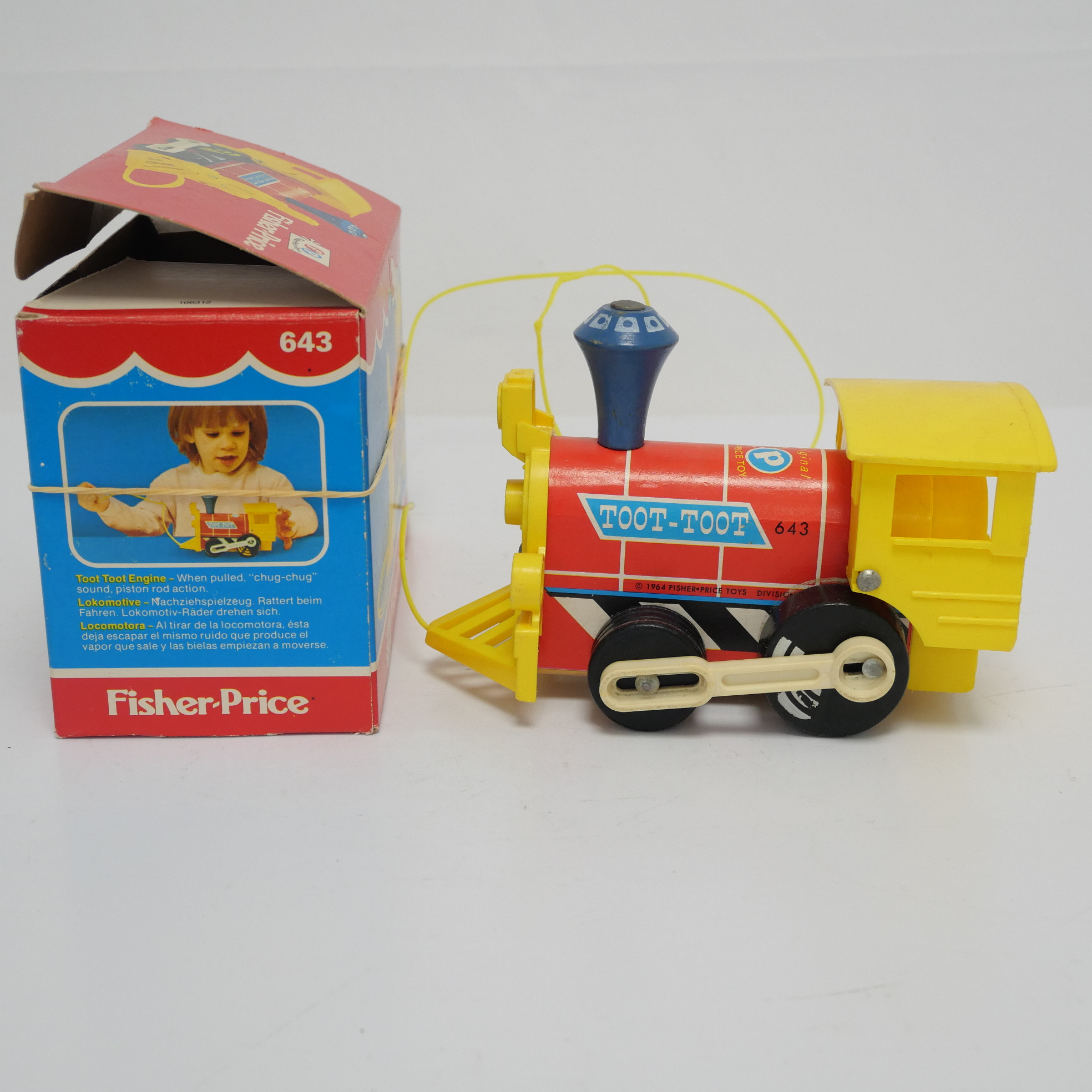 Locomotive Toot-Toot -Fisher Price n°643 - année 1964 Bon état - Vue 6 - 
