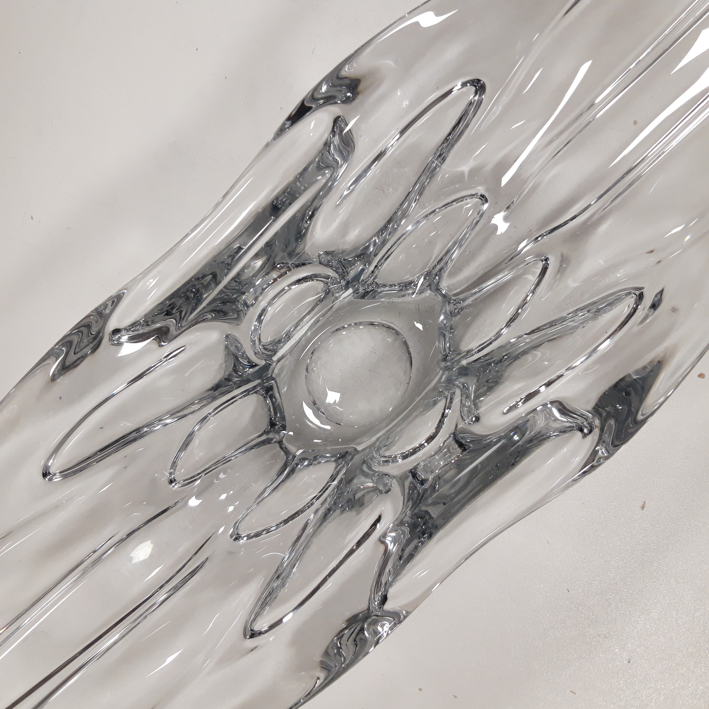 Grande coupe à fruits cristal Très bon état - Vue 5 - 