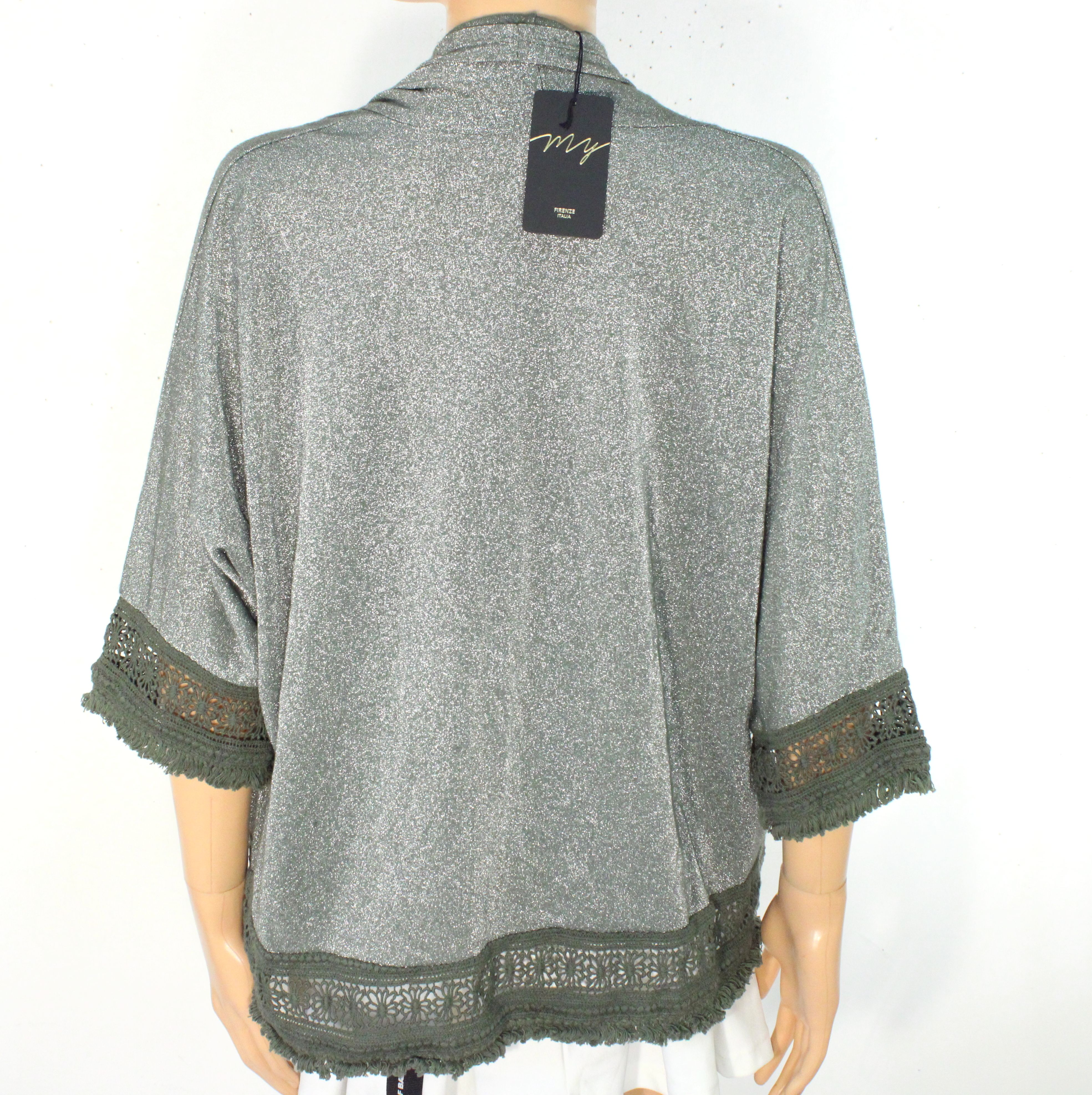 Gilet Femme Kaki Argenté FIRENZE ITALIA Taille Unique - Photo 1