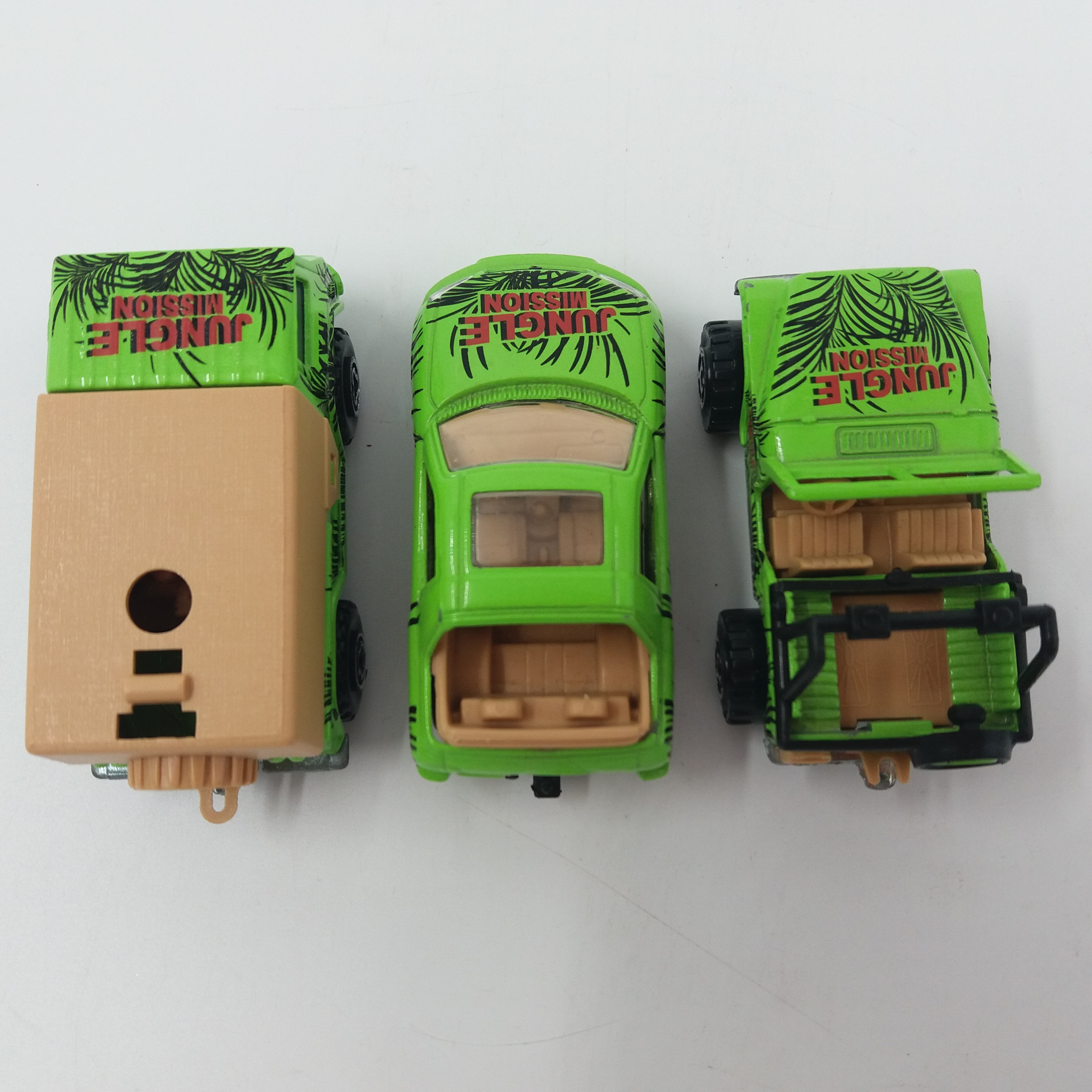 Lot de 3 voitures miniatures vertes, série « JUNGLE » de MAJORETTE  - Très bon état - Photo 5