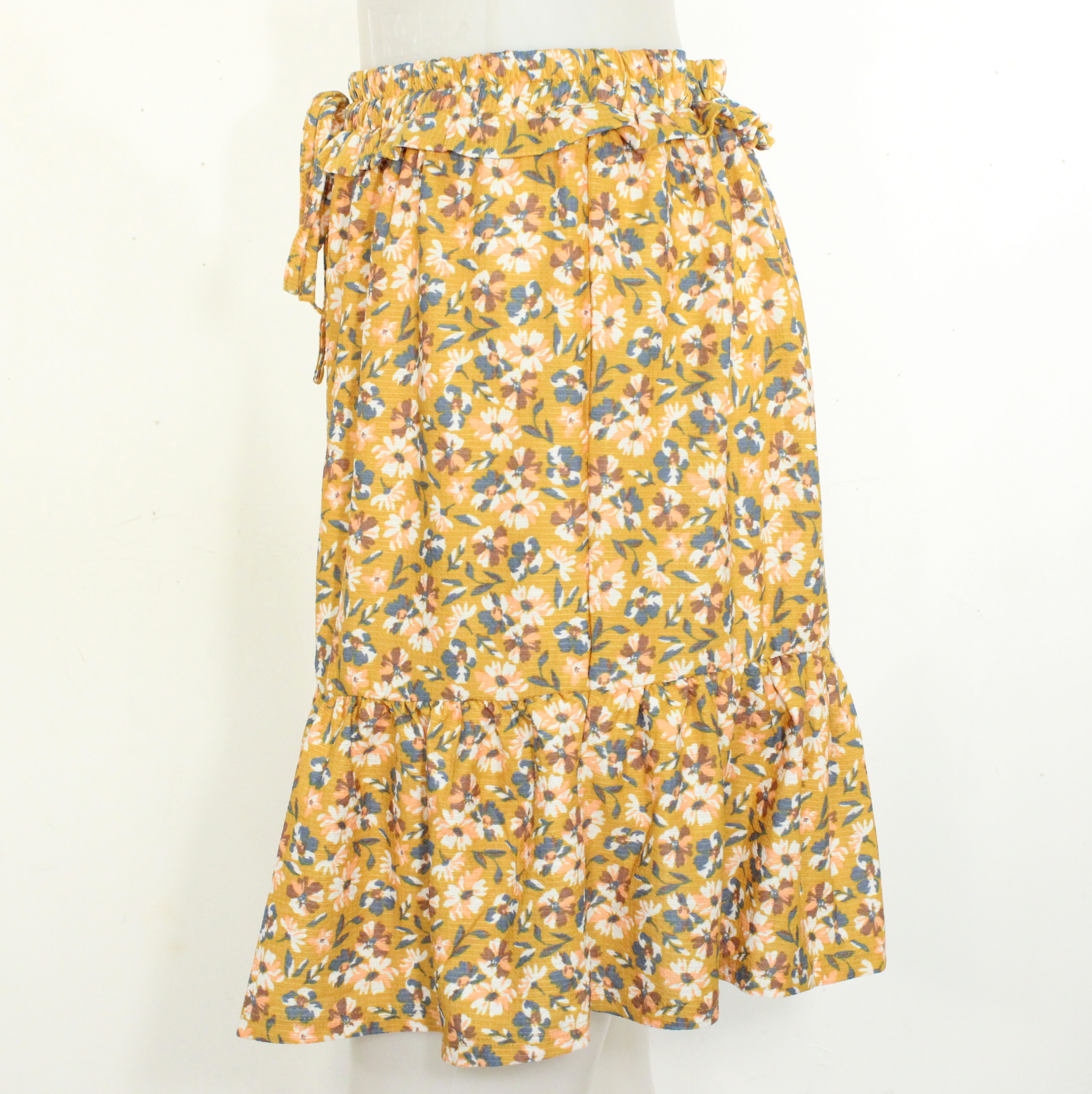 Jupe Moutarde Fleurie PROMOD Taille 42 - Photo 2