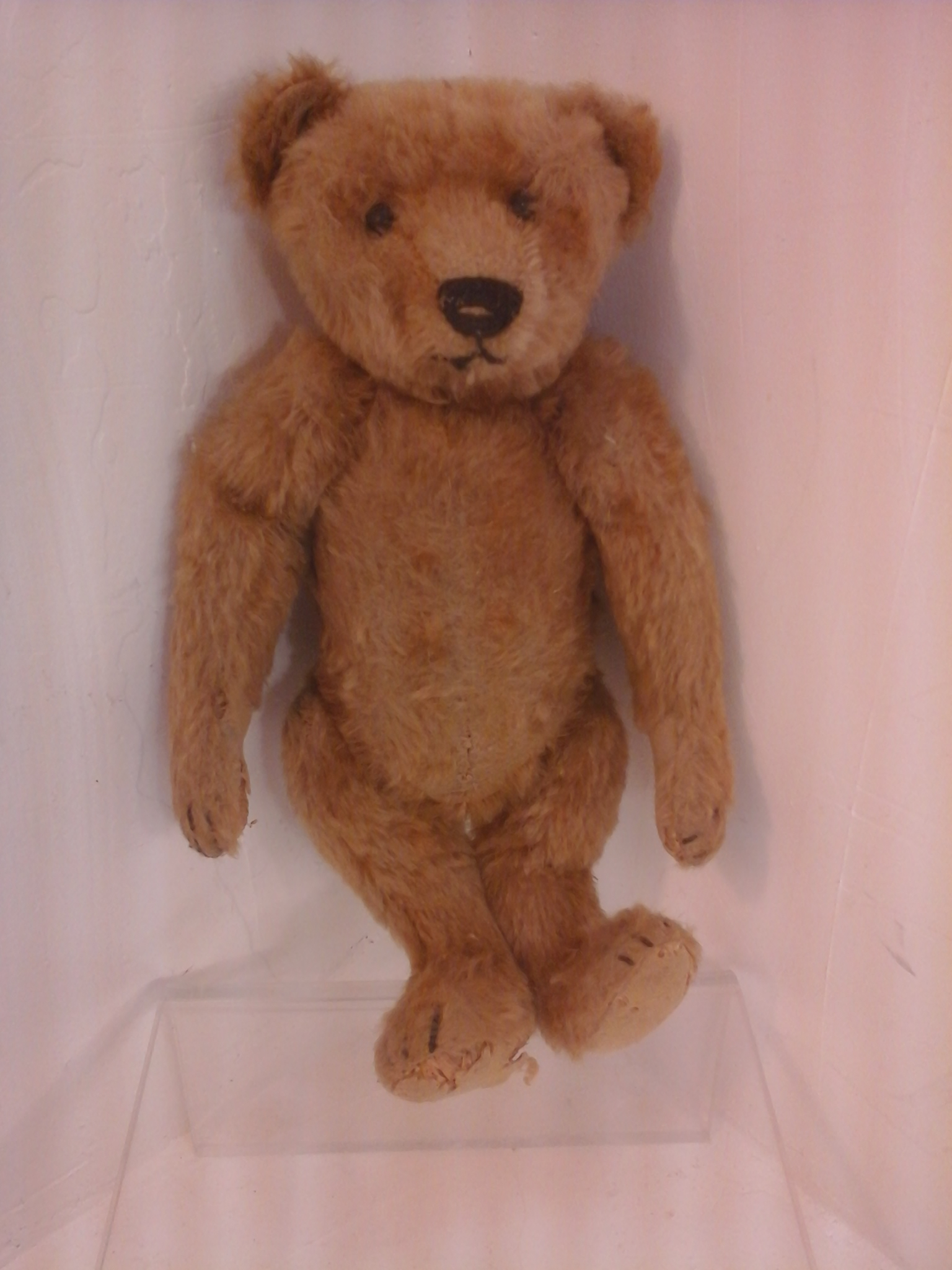 Ancien ours en peluche vintage articulé à restaurer,style année s 50-60,collection. État correct - Vue 5 - 