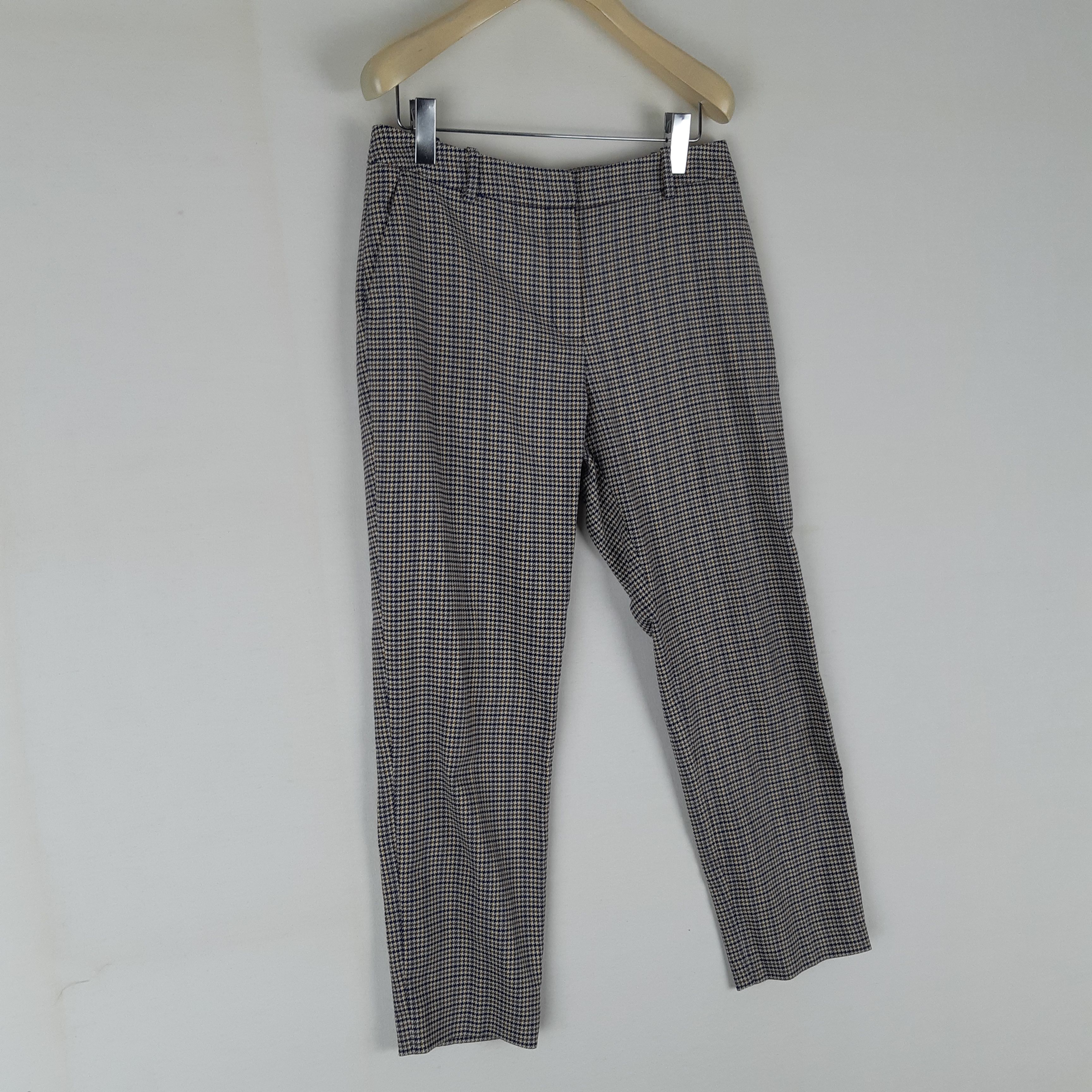 Claudie Pierlot - Pantalon pied-de-poule bleu beige et ocre - Taille 40 mesures 42 cm Longueur= 91 cm Très bon état - Vue 3 - 